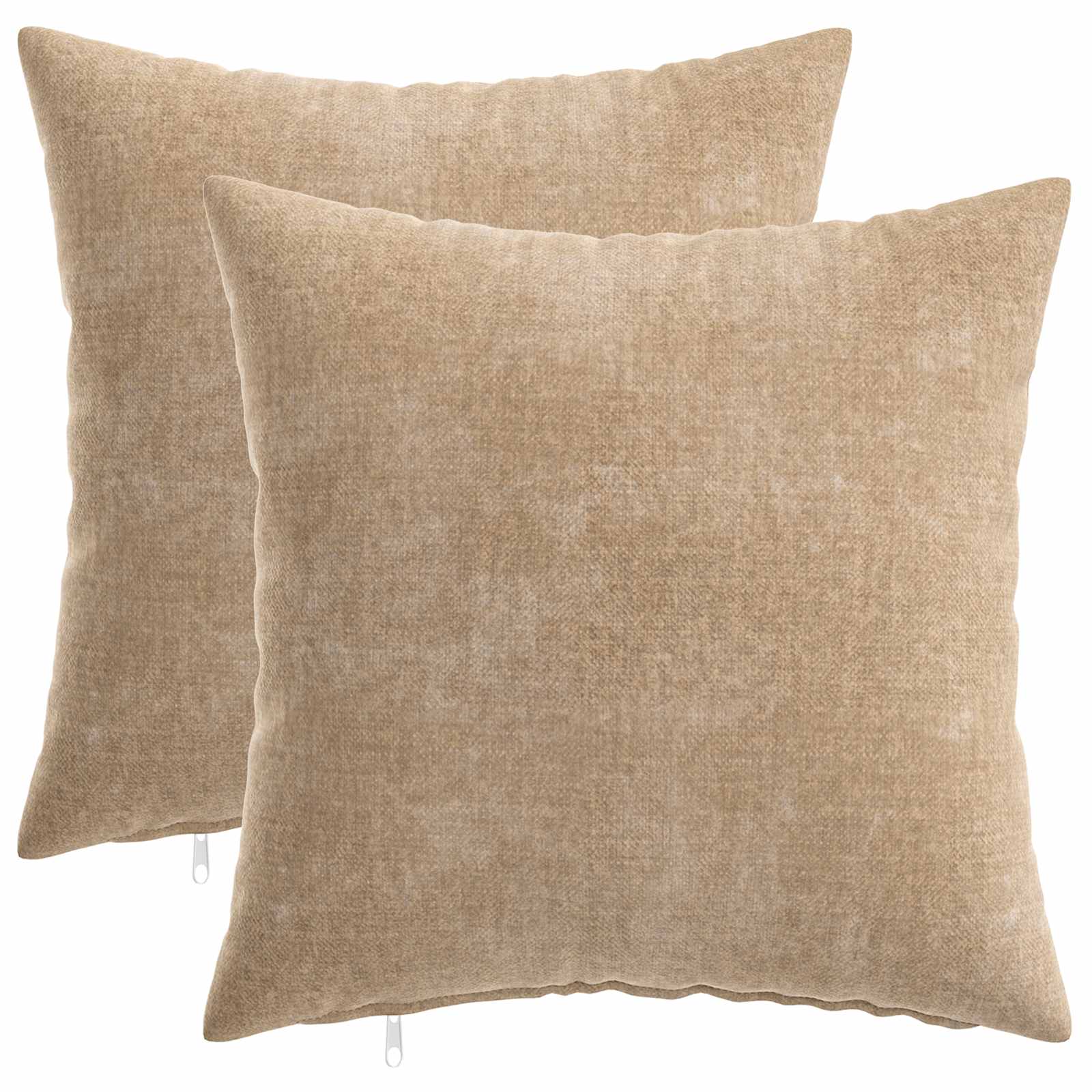 Federa 2 pz HEERLEN Tortora 30 x 30 cm Tessuto Chenille