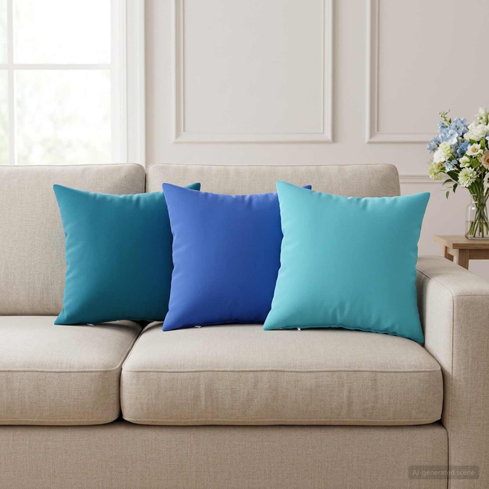Federa 2 pcs HEERLEN Azzurro 30 x 30 cm Poliestere