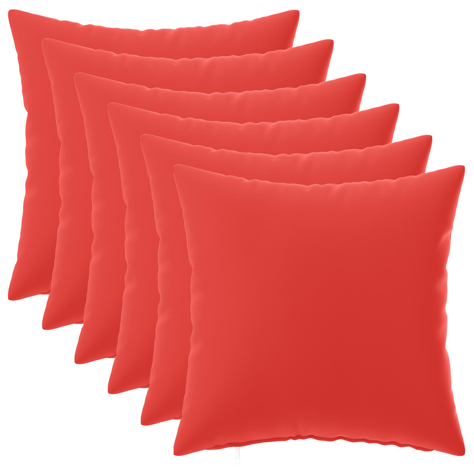 Federa 6 pcs HEERLEN Rosso 30 x 30 cm Poliestere