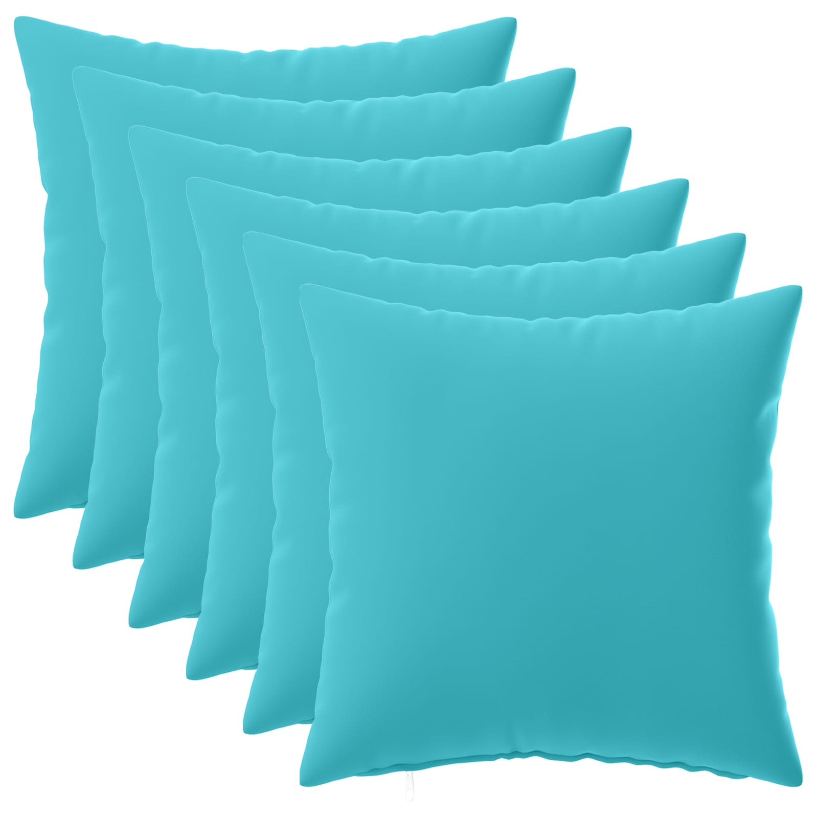 Federa 6 pcs HEERLEN Turchese 30 x 30 cm Poliestere