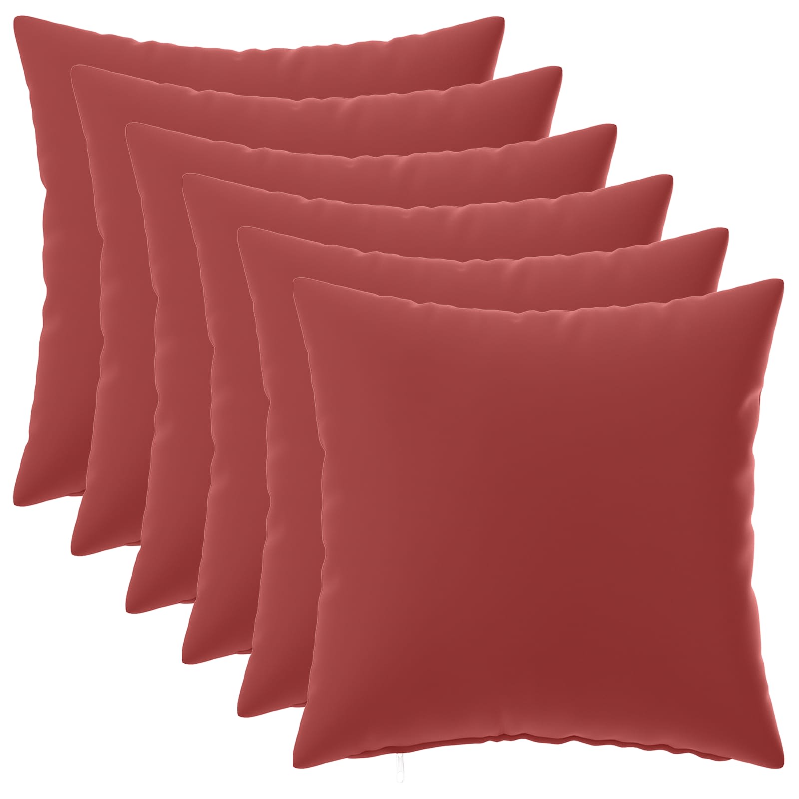 Federa 6 pcs HEERLEN Rosso Vino 30 x 30 cm Poliestere