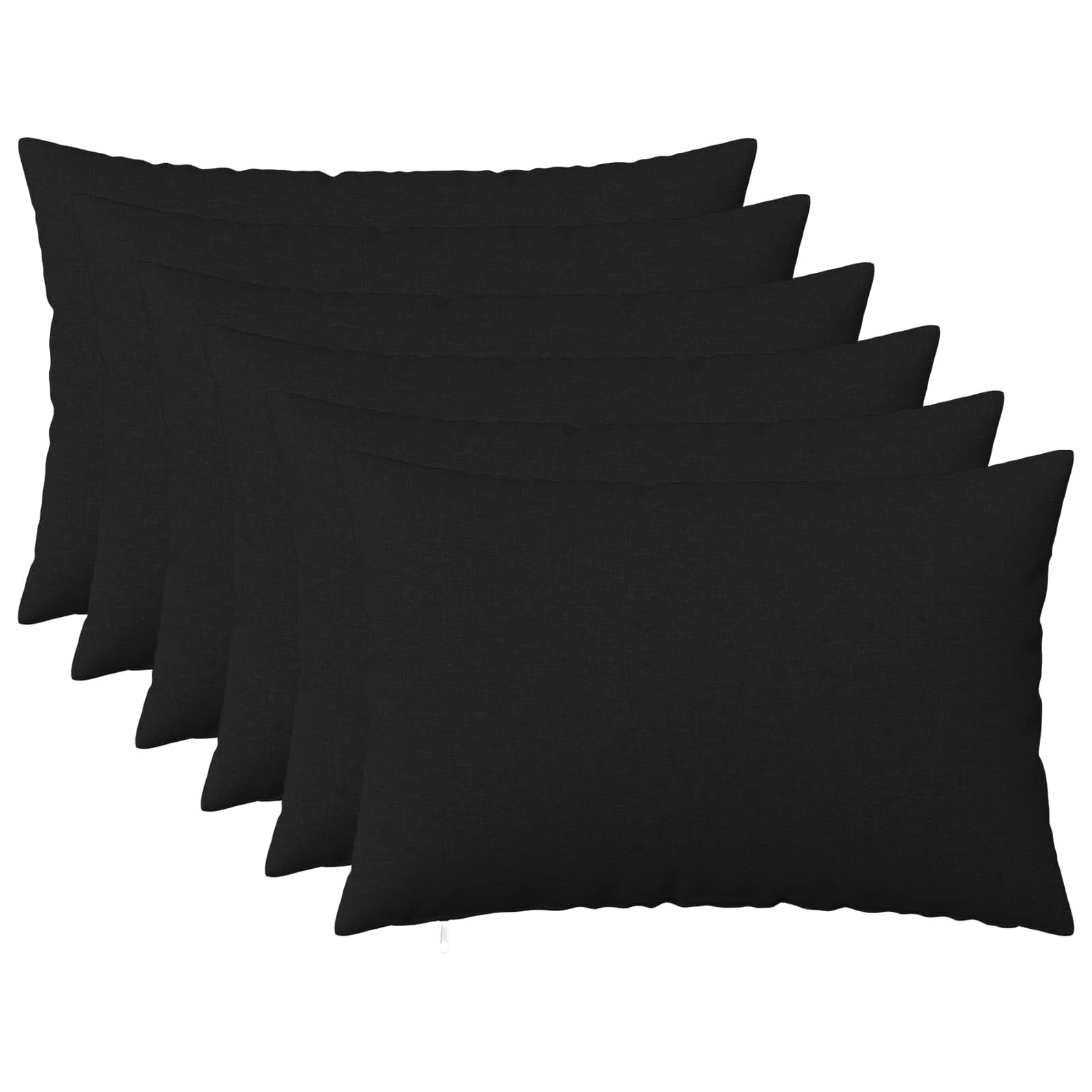 Federa 6 pz HEERLEN Nero 30 x 50 cm Tessuto