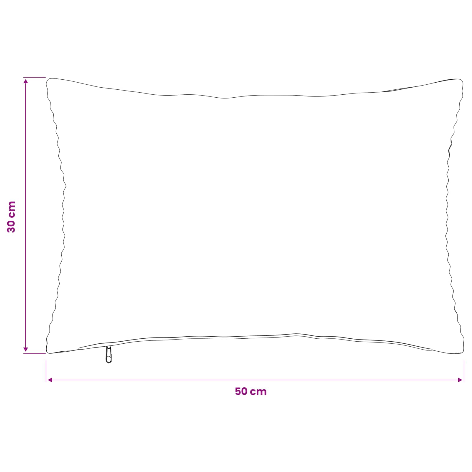 Federa 2 pcs HEERLEN Grigio Scuro 30 x 50 cm corduroy