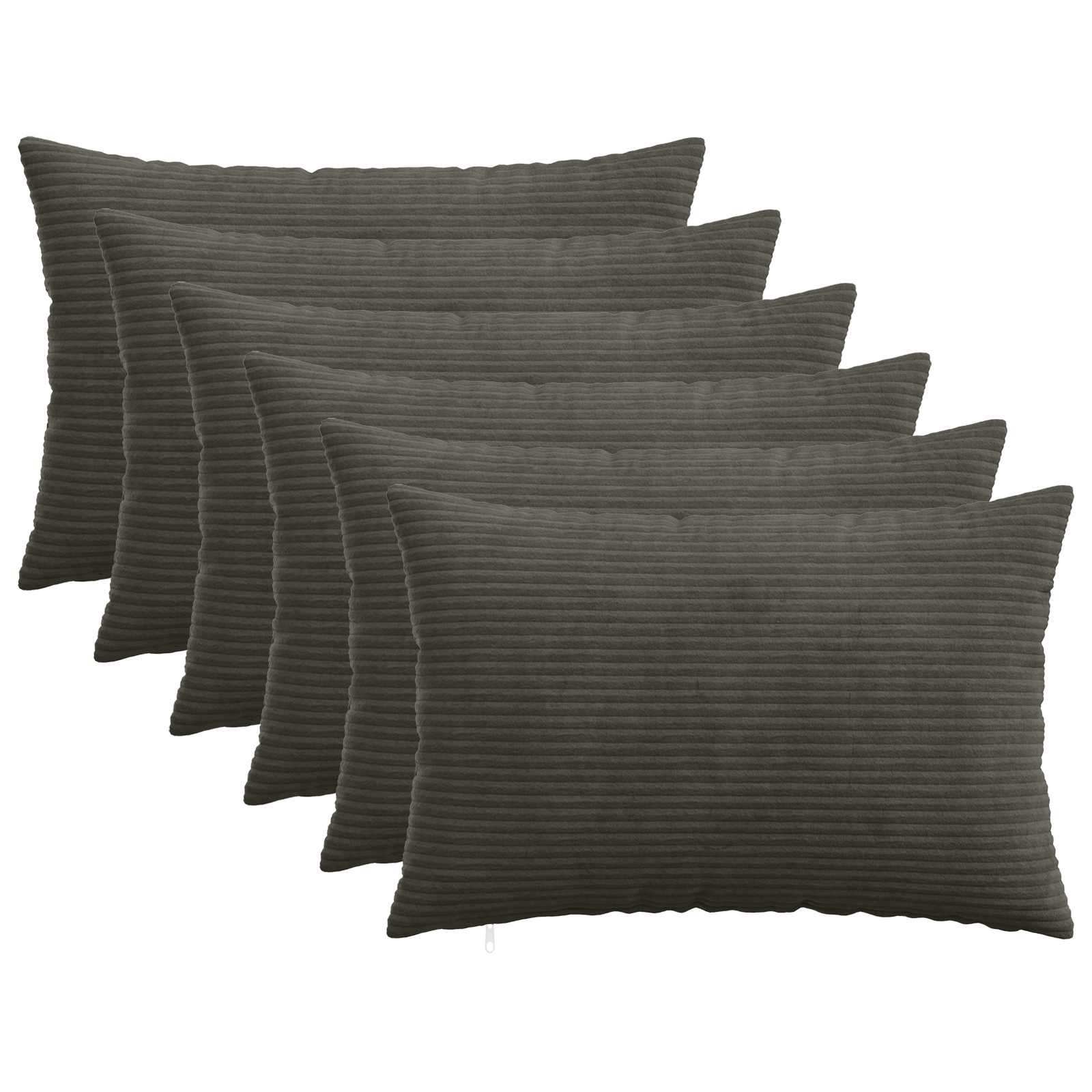 Federa 6 pz HEERLEN Antracite 30 x 50 cm corduroy