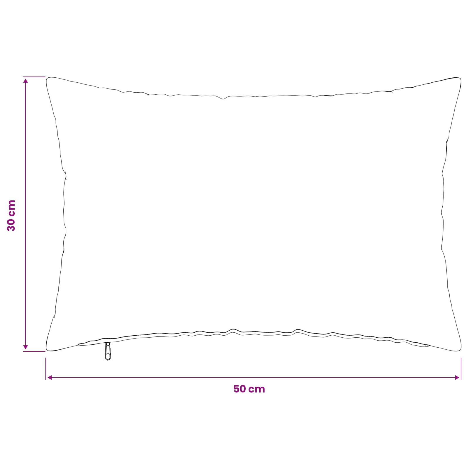 Federa 6 pcs HEERLEN Grigio Chiaro 30 x 50 cm Bouclé