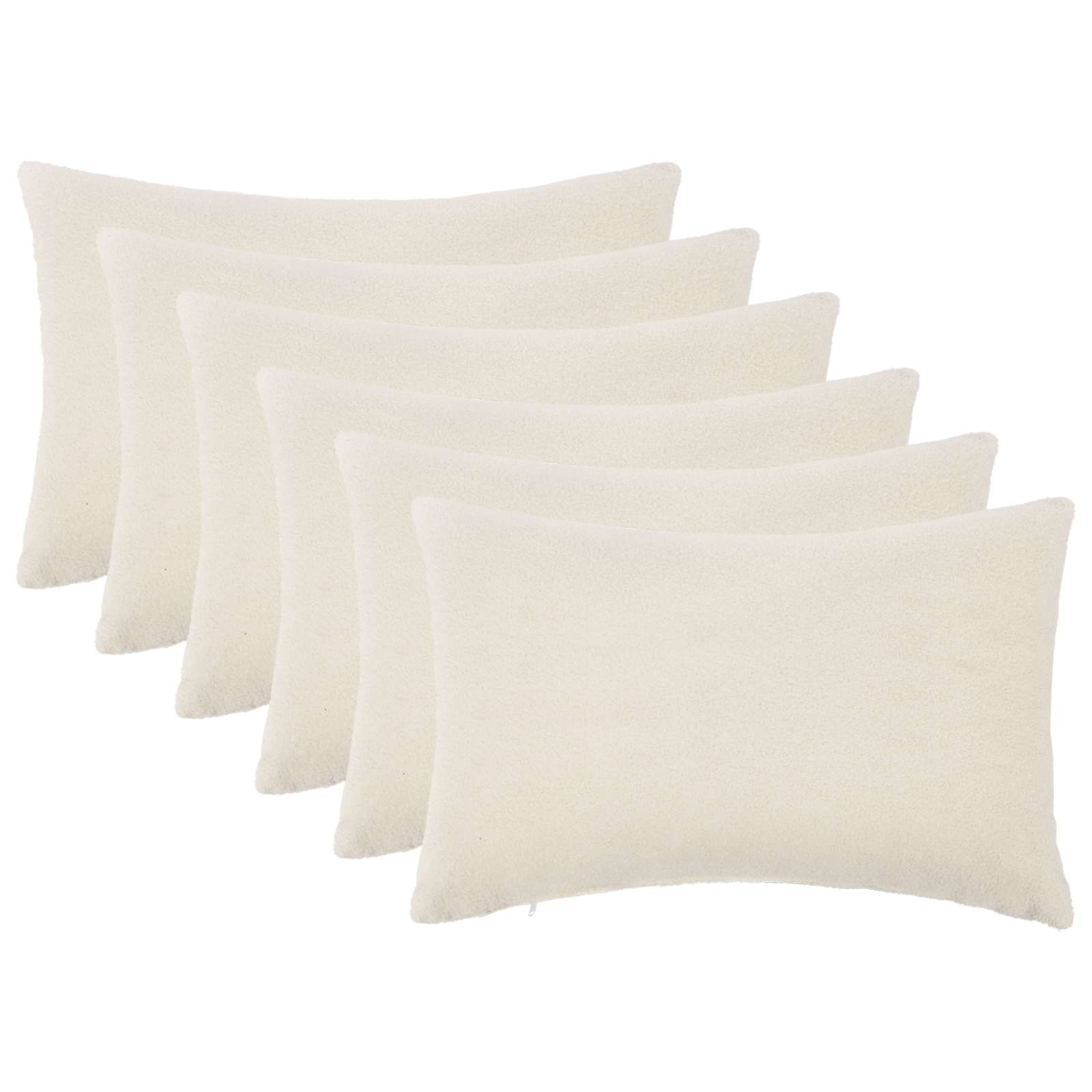 Federa 6 pcs HEERLEN Crema 30 x 50 cm Bouclé