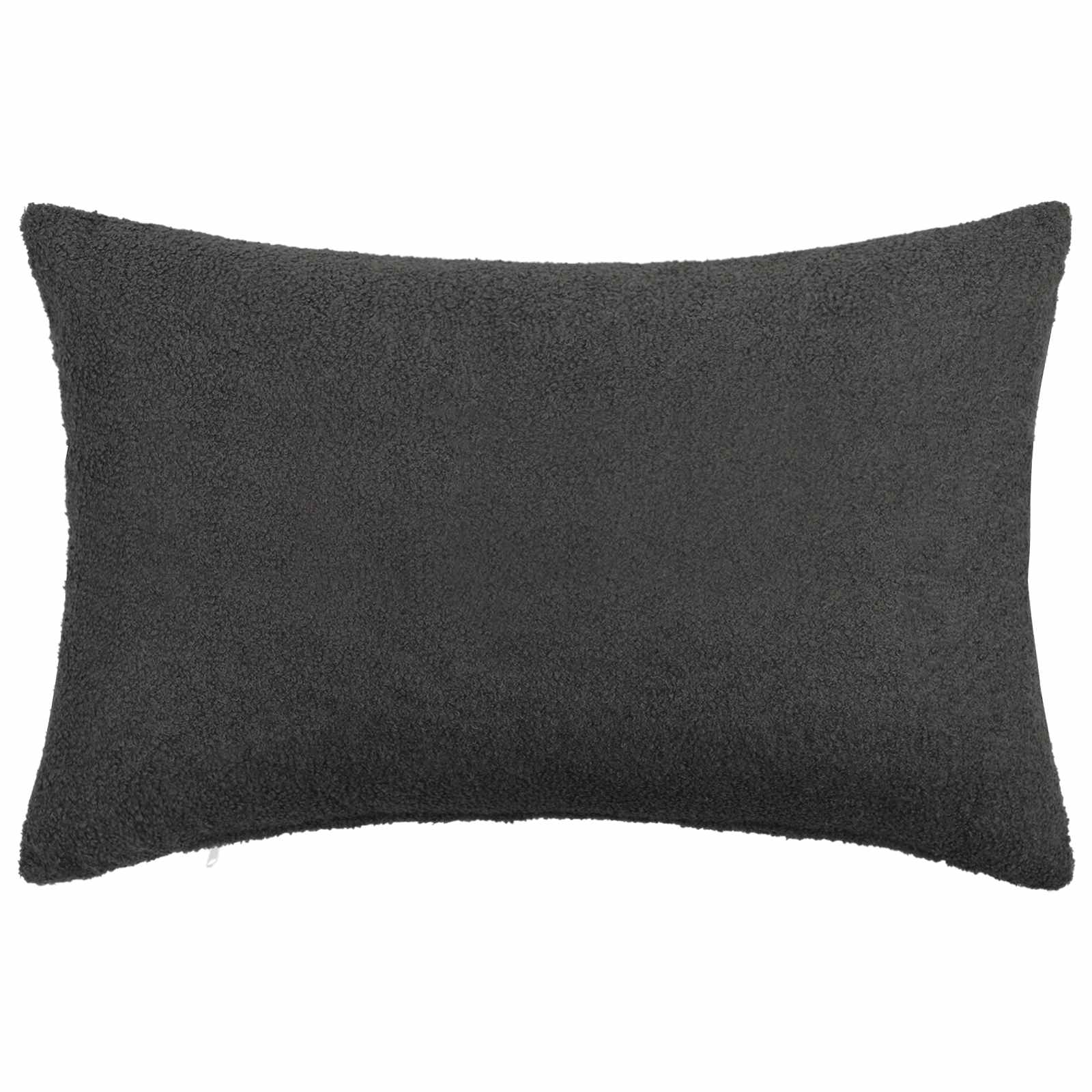 Federa 6 pcs HEERLEN Grigio Scuro 30 x 50 cm Bouclé