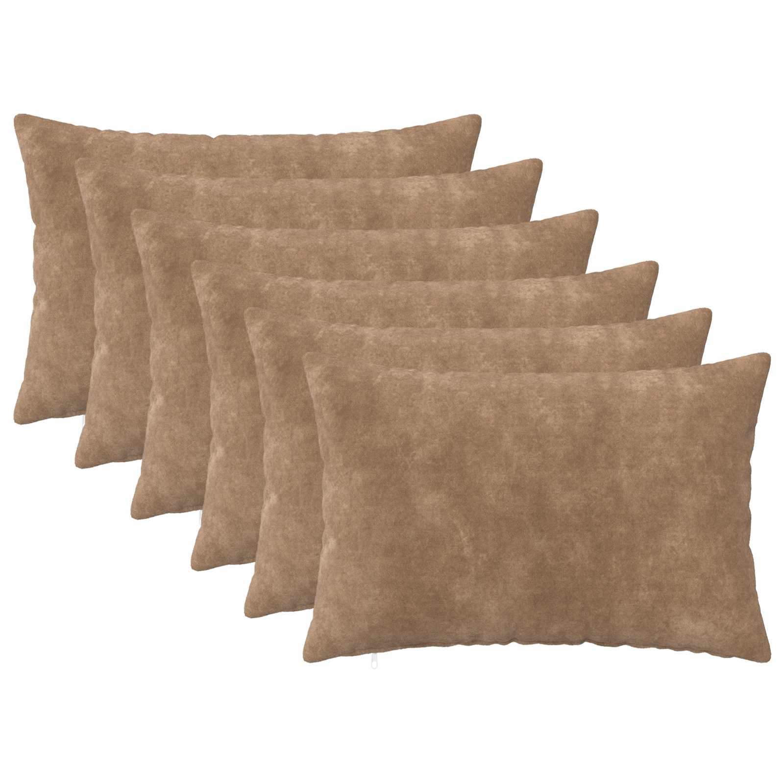 Federa 6 pcs HEERLEN Tortora 30 x 50 cm Fleece in microfibra