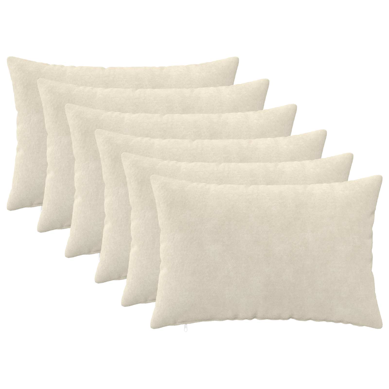 Federa 6 pcs HEERLEN Crema 30 x 50 cm Fleece in microfibra
