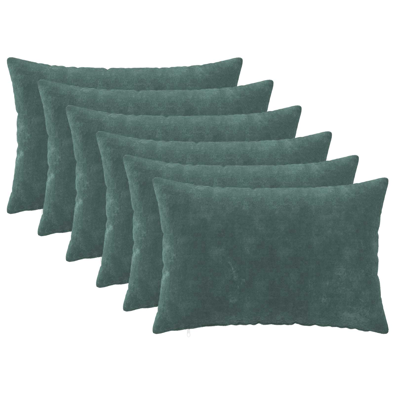 Federa 6 pcs HEERLEN Blu mare 30 x 50 cm Fleece in microfibra