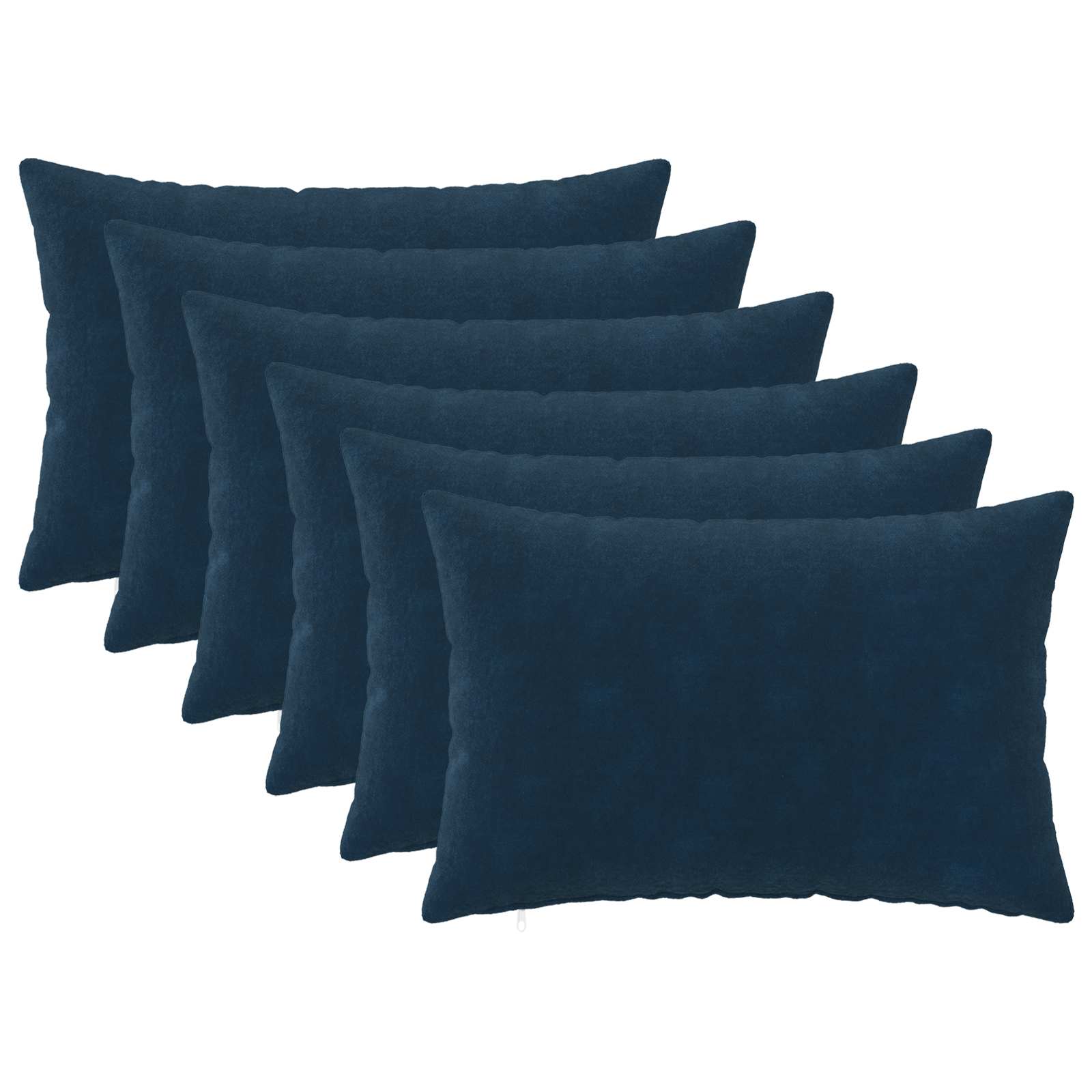 Federa 6 pcs HEERLEN Blu 30 x 50 cm Fleece in microfibra