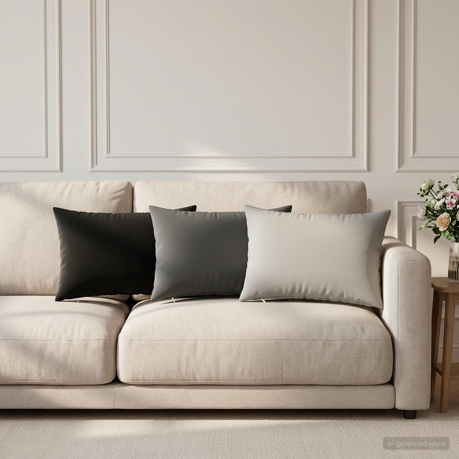 Federa 6 pcs HEERLEN Antracite 30 x 50 cm Poliestere