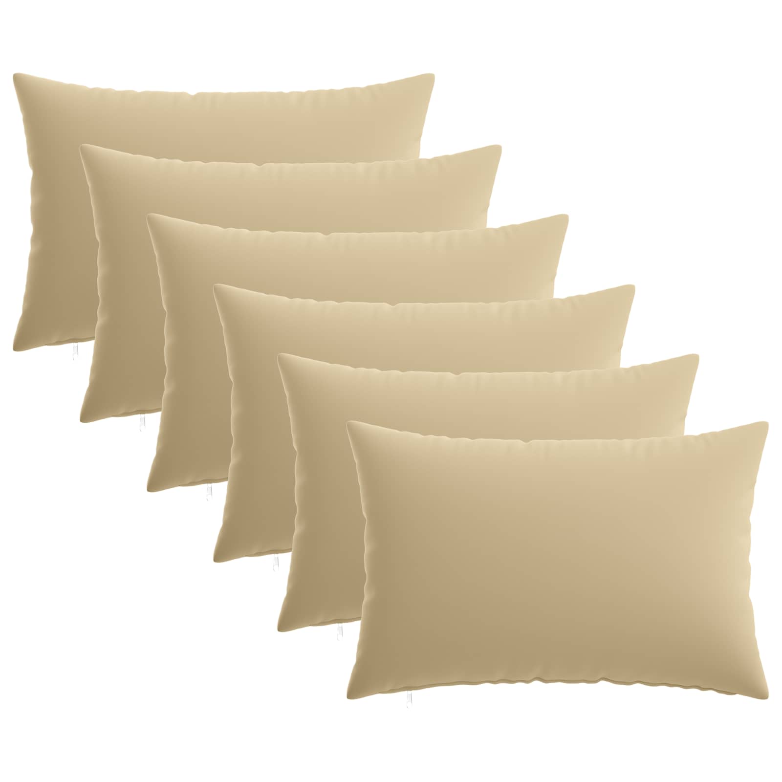 Federa 6 pcs HEERLEN Beige 30 x 50 cm Poliestere