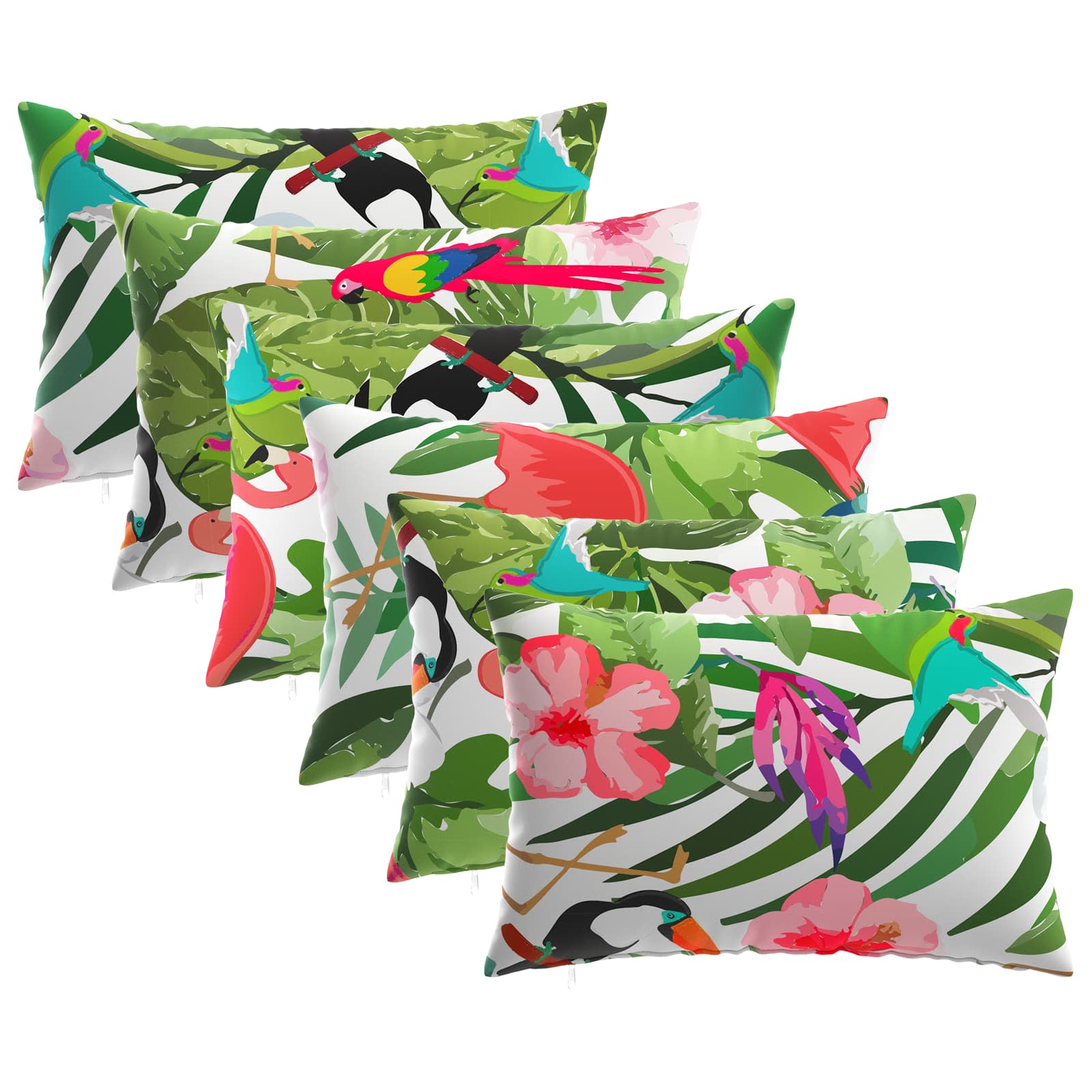 Federa 6 pcs HEERLEN Multicolore 30 x 50 cm Poliestere