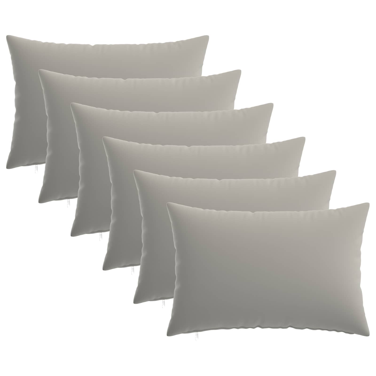Federa 6 pcs HEERLEN Grigio 30 x 50 cm Poliestere