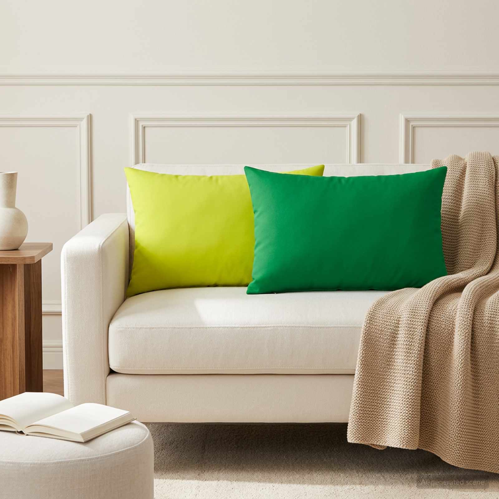 Federa 6 pcs HEERLEN Verde 30 x 50 cm Poliestere
