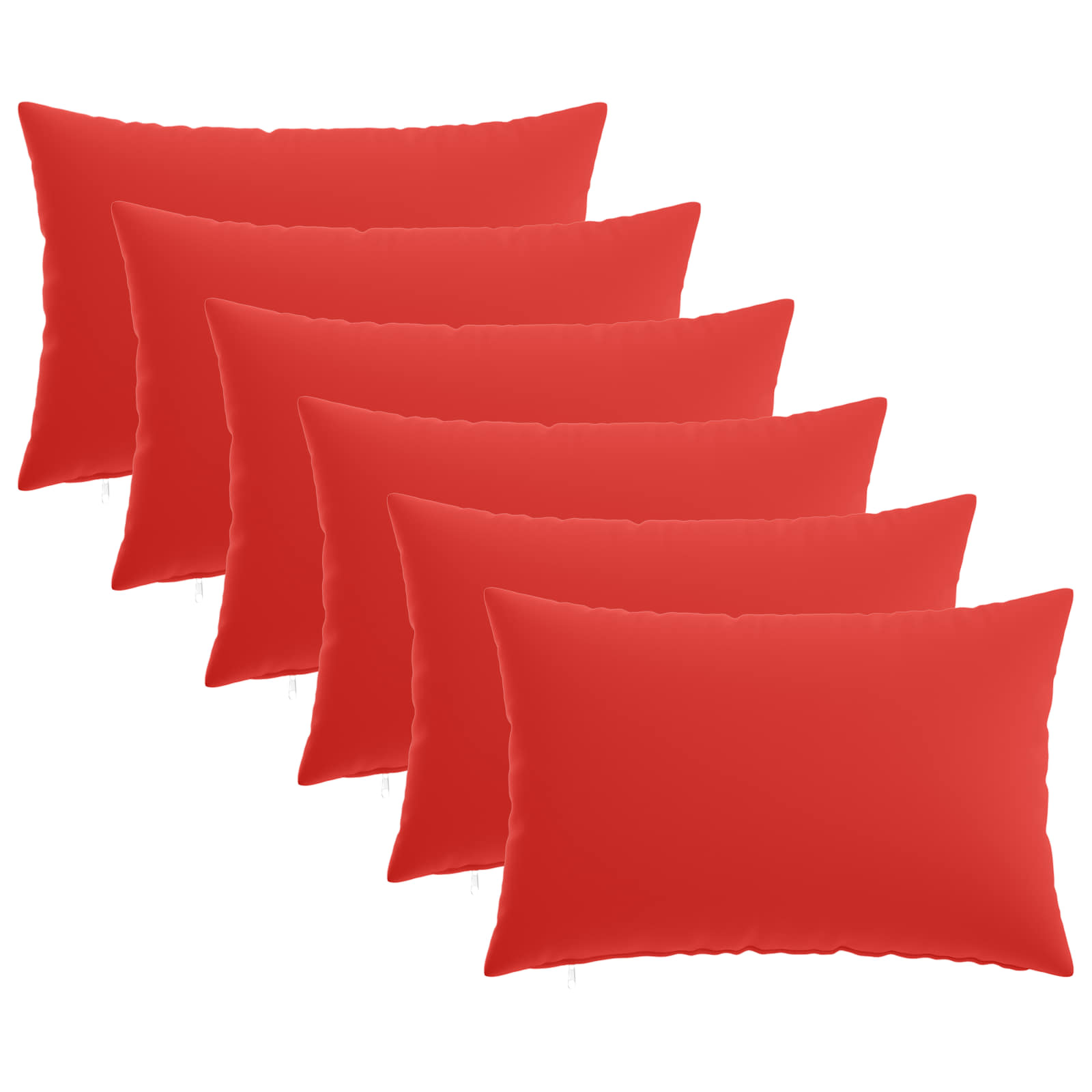 Federa 6 pcs HEERLEN Rosso 30 x 50 cm Poliestere