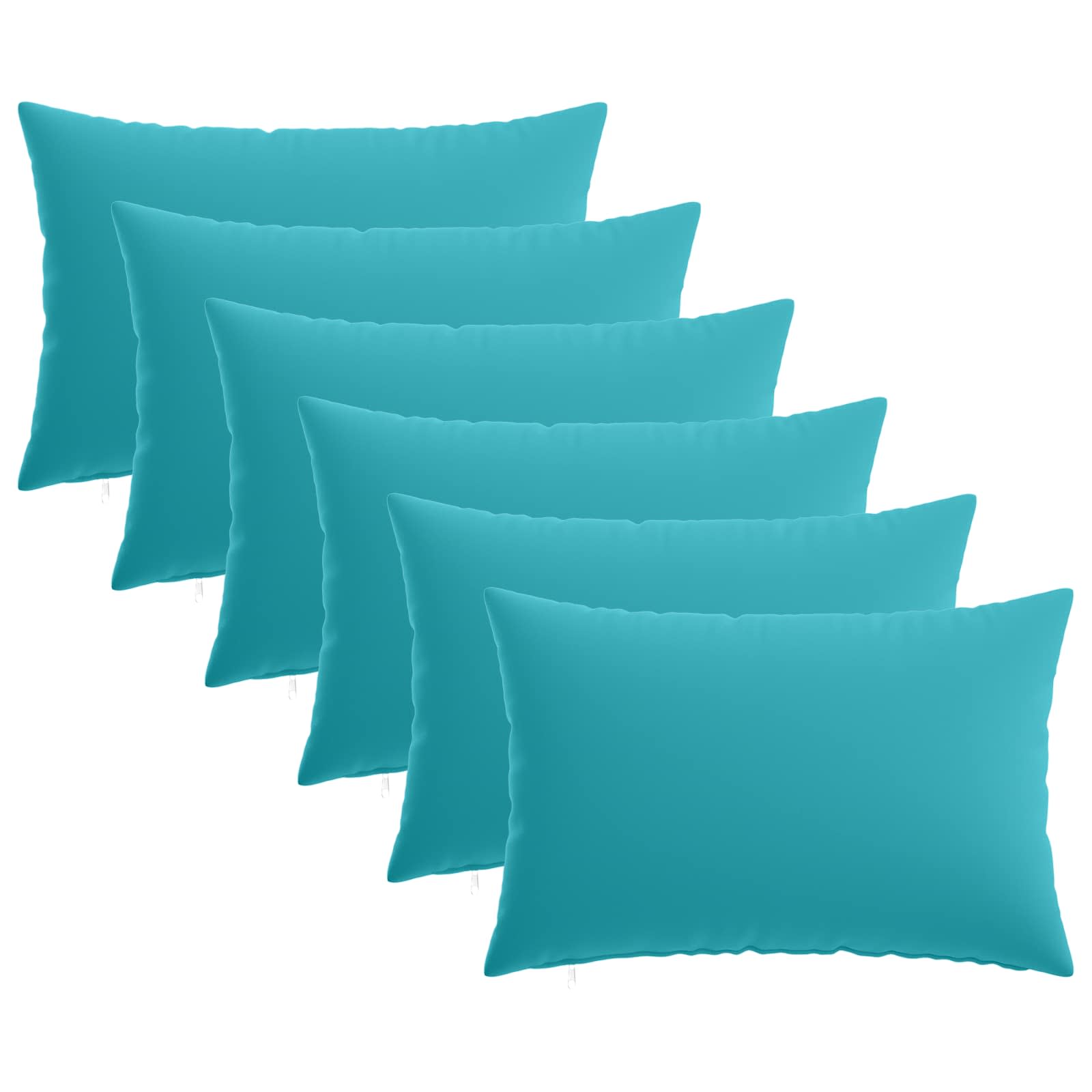 Federa 6 pcs HEERLEN Turchese 30 x 50 cm Poliestere