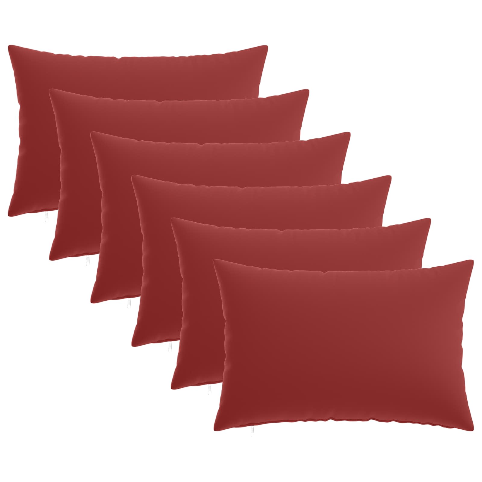 Federa 6 pcs HEERLEN Rosso Vino 30 x 50 cm Poliestere