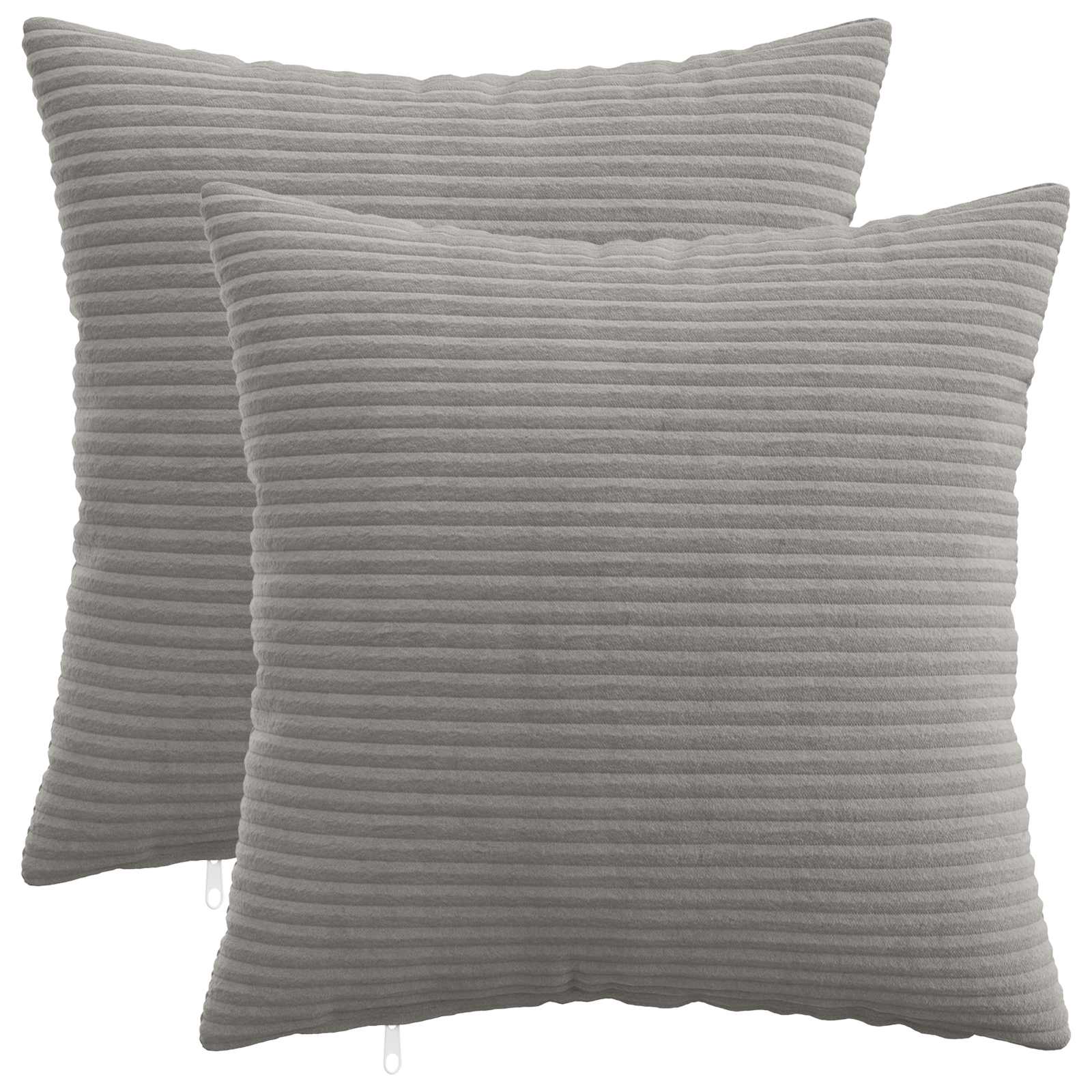 Federa 2 pcs HEERLEN Grigio Chiaro 35 x 35 cm corduroy