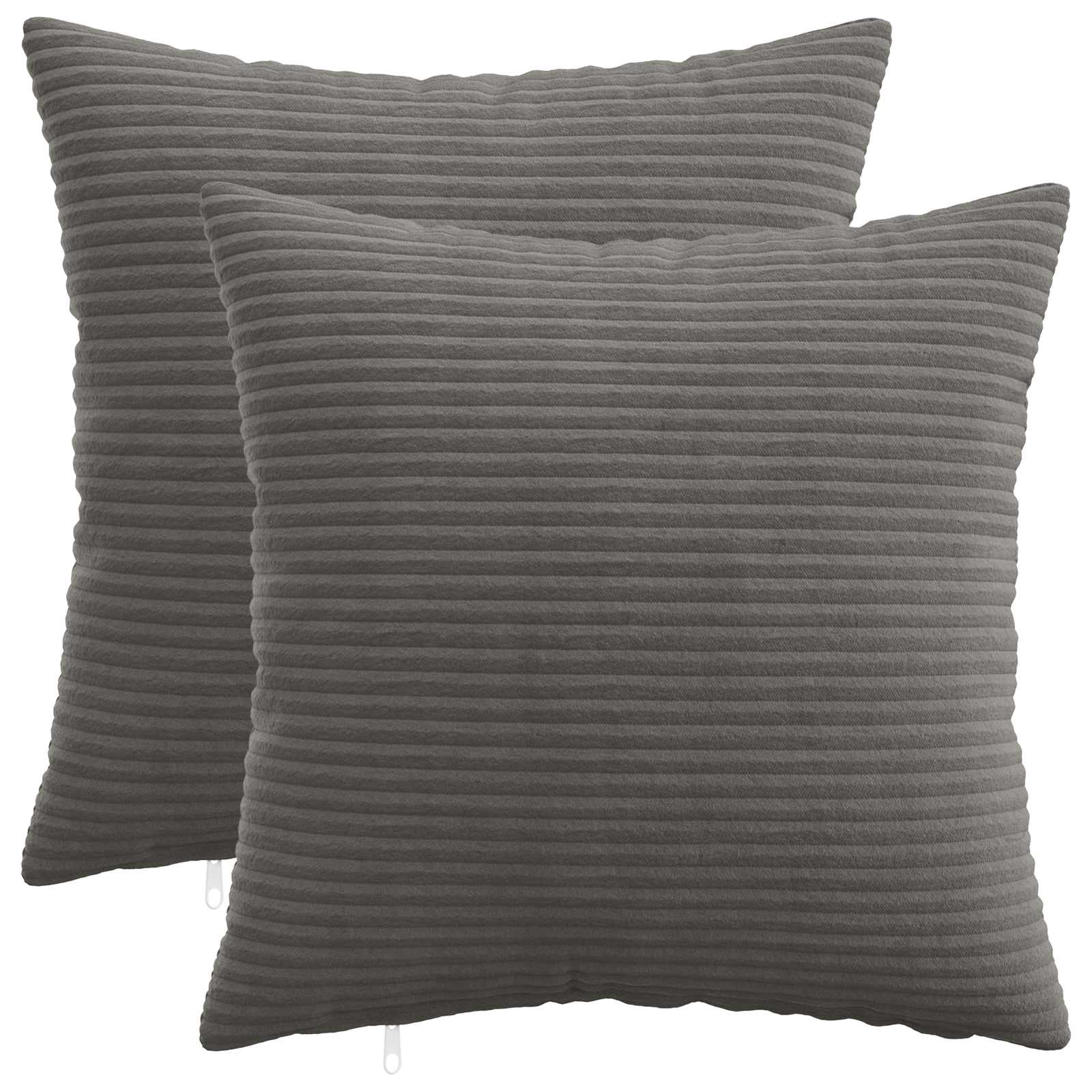 Federa 2 pcs HEERLEN Grigio Scuro 35 x 35 cm corduroy