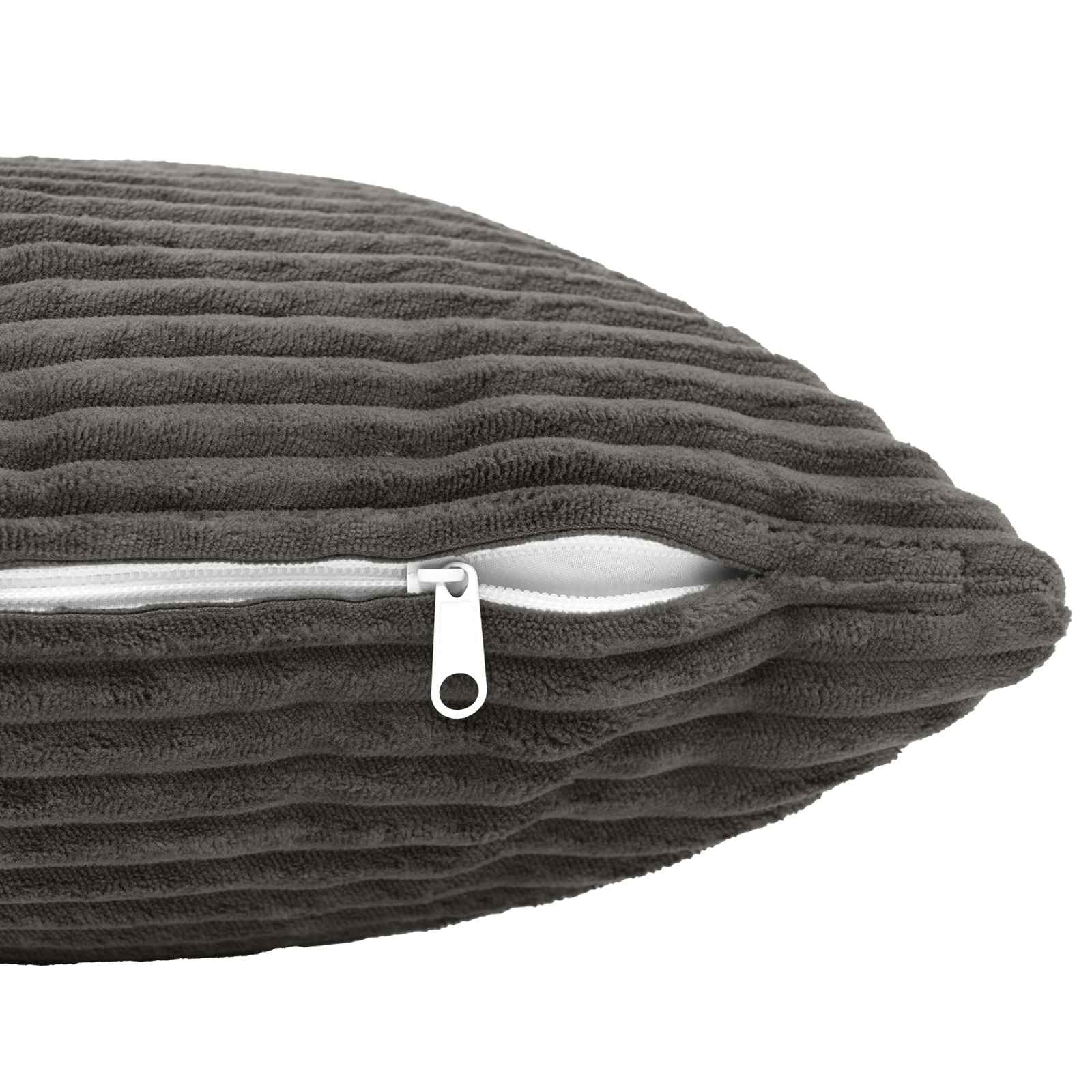 Federa 2 pcs HEERLEN Grigio Scuro 35 x 35 cm corduroy