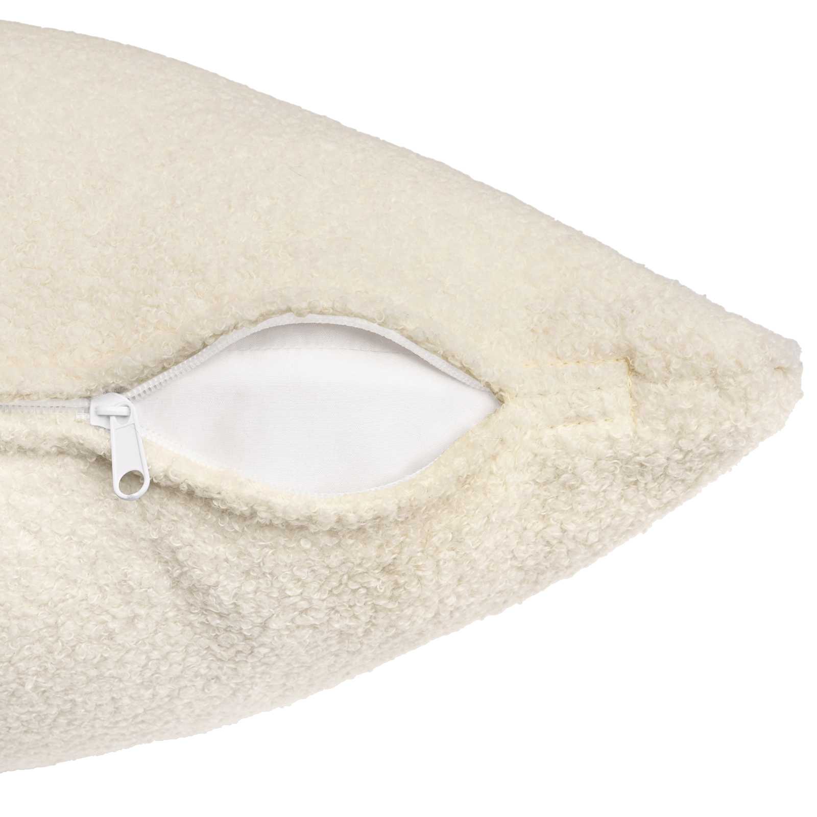 Federa 6 pcs HEERLEN Crema 35 x 35 cm Bouclé