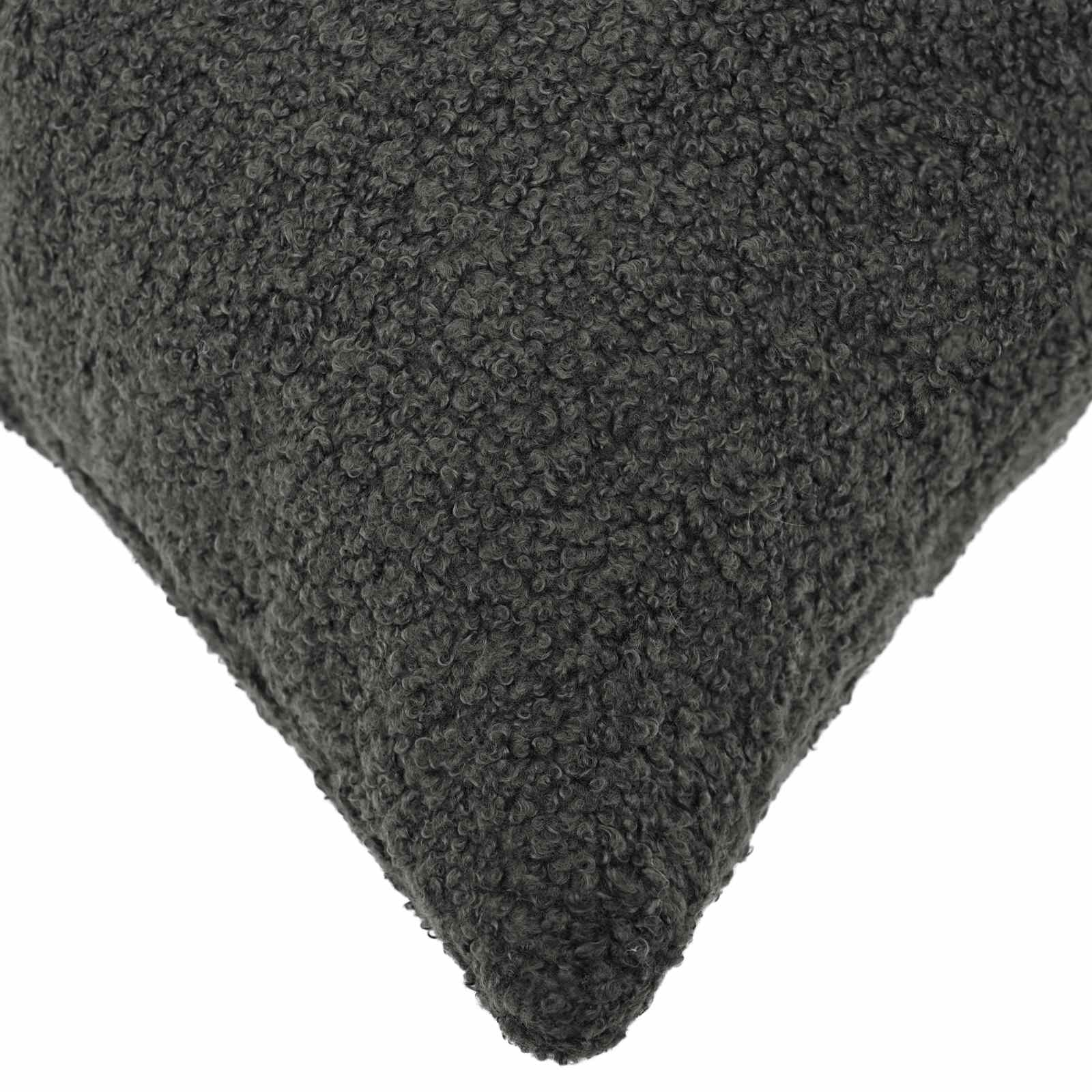 Federa 2 pcs HEERLEN Grigio Scuro 35 x 35 cm Bouclé