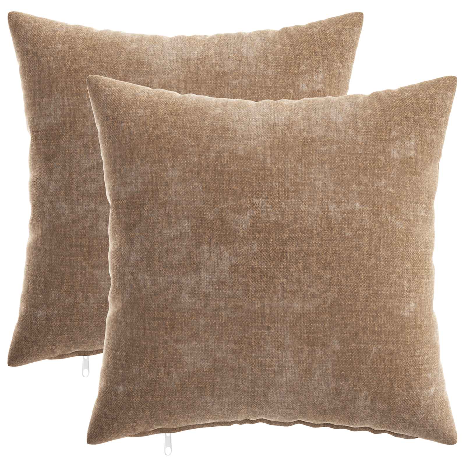 Federa 2 pz HEERLEN Marrone 35 x 35 cm Tessuto Chenille
