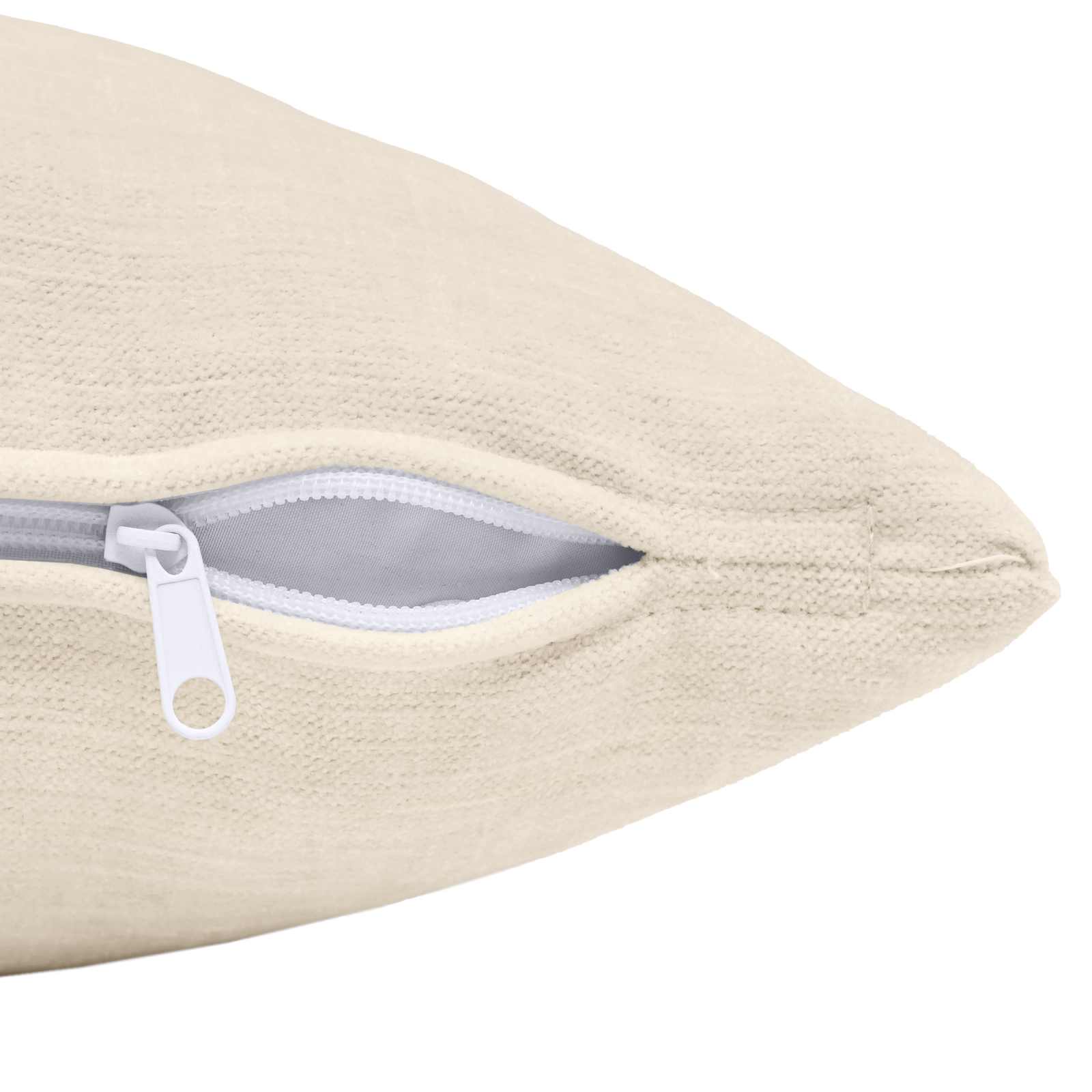 Federa 2 pz HEERLEN Crema 35 x 35 cm Tessuto Chenille