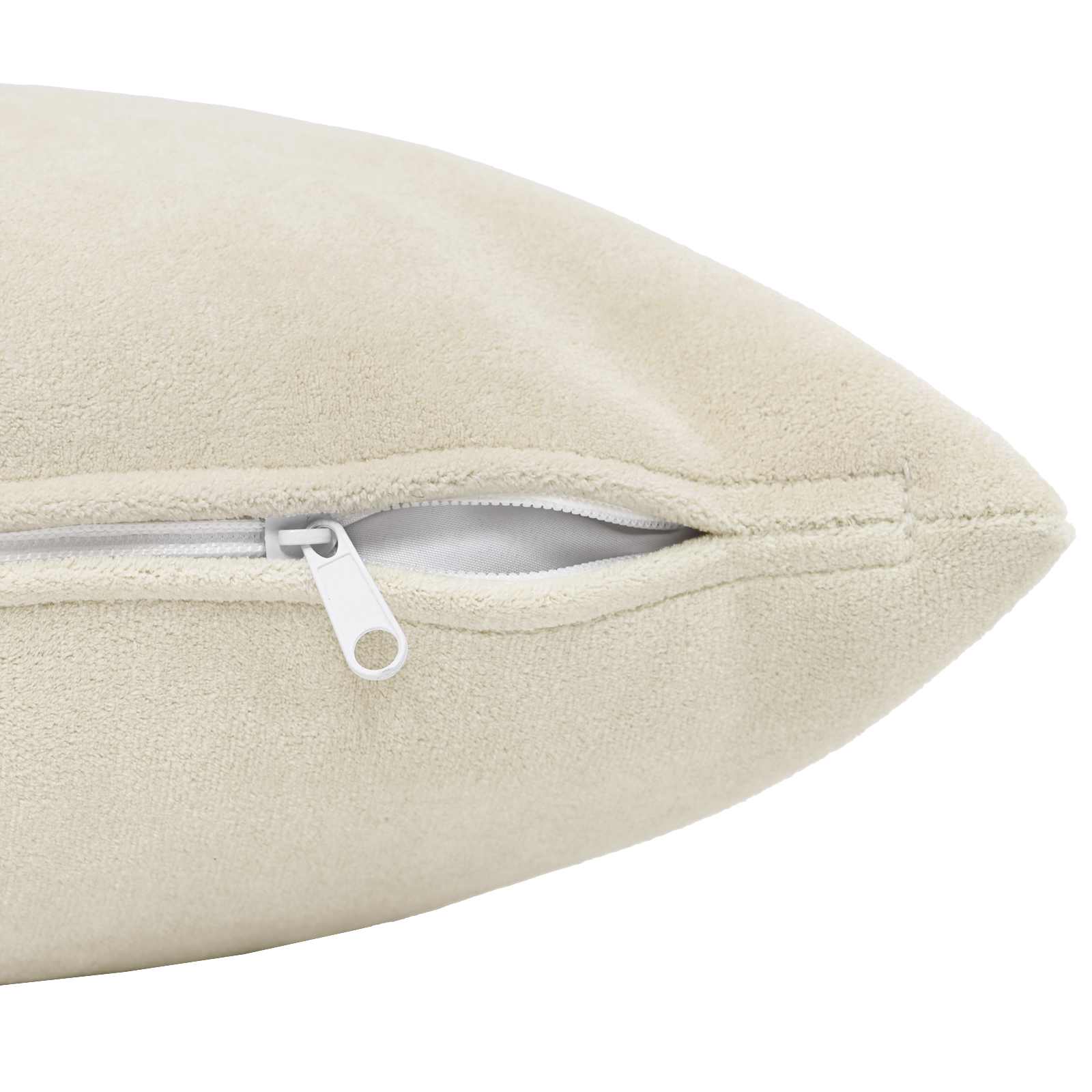 Federa 6 pcs HEERLEN Crema 35 x 35 cm Fleece in microfibra