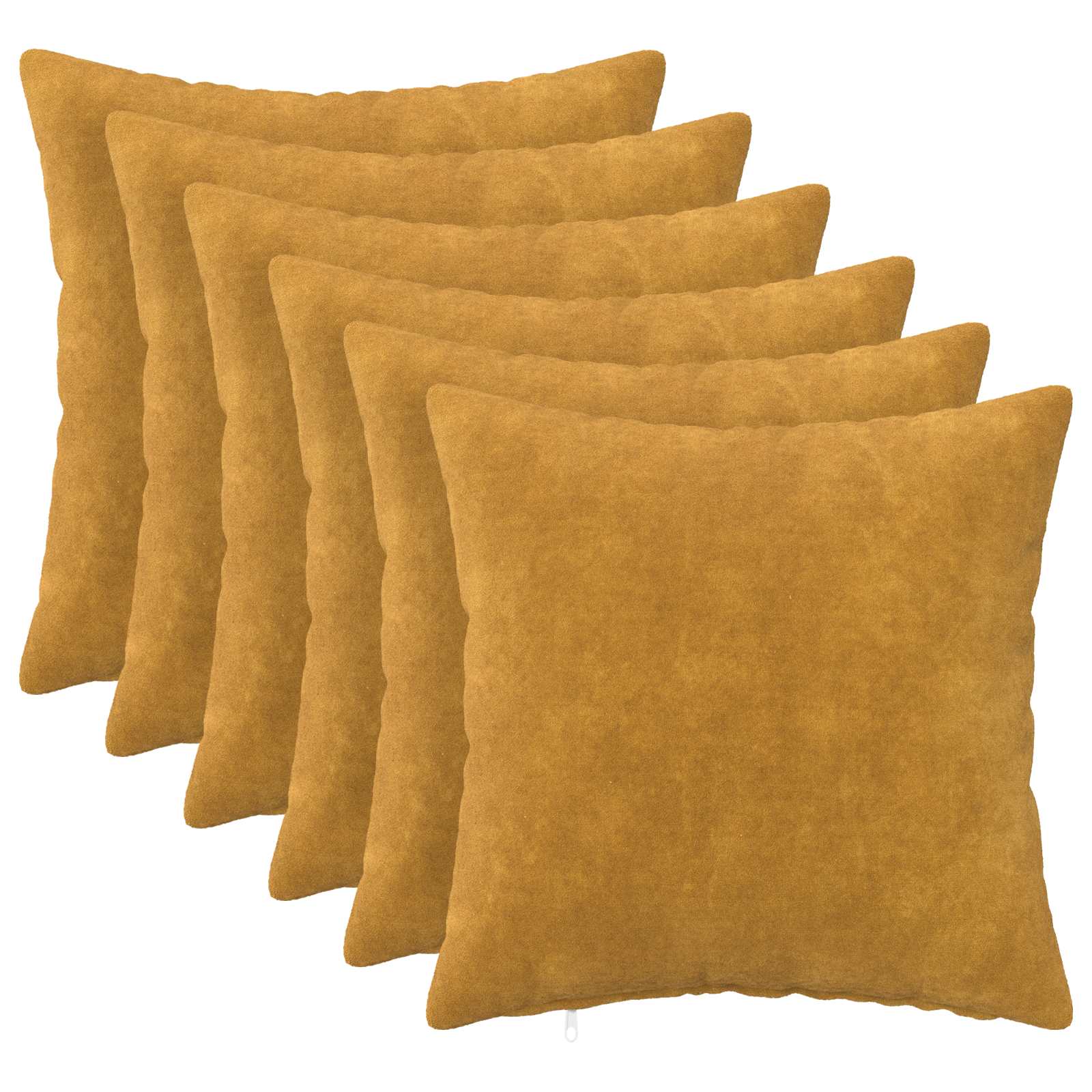 Federa 6 pcs HEERLEN Giallo 35 x 35 cm Fleece in microfibra