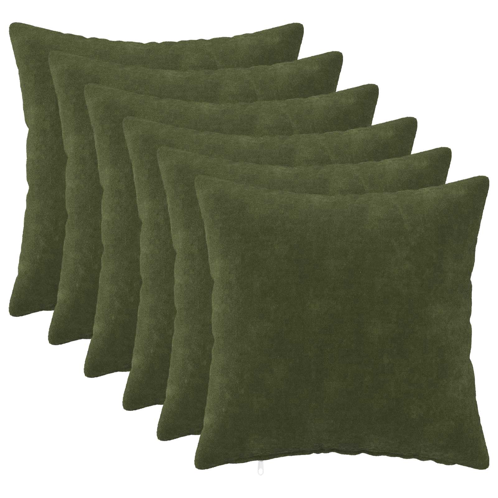 Federa 6 pcs HEERLEN Verde 35 x 35 cm Fleece in microfibra