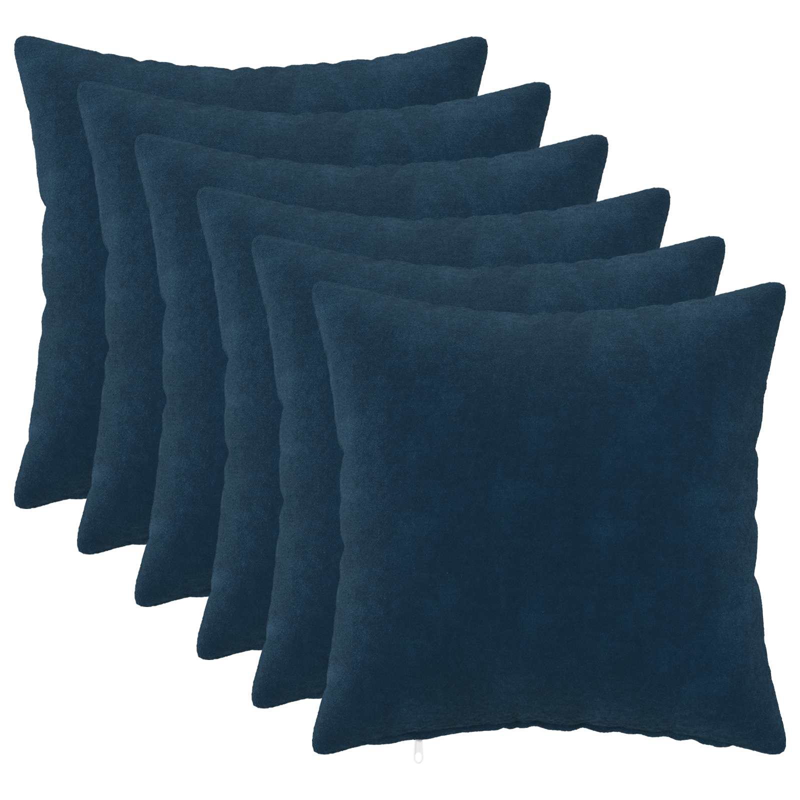 Federa 6 pcs HEERLEN Blu 35 x 35 cm Fleece in microfibra