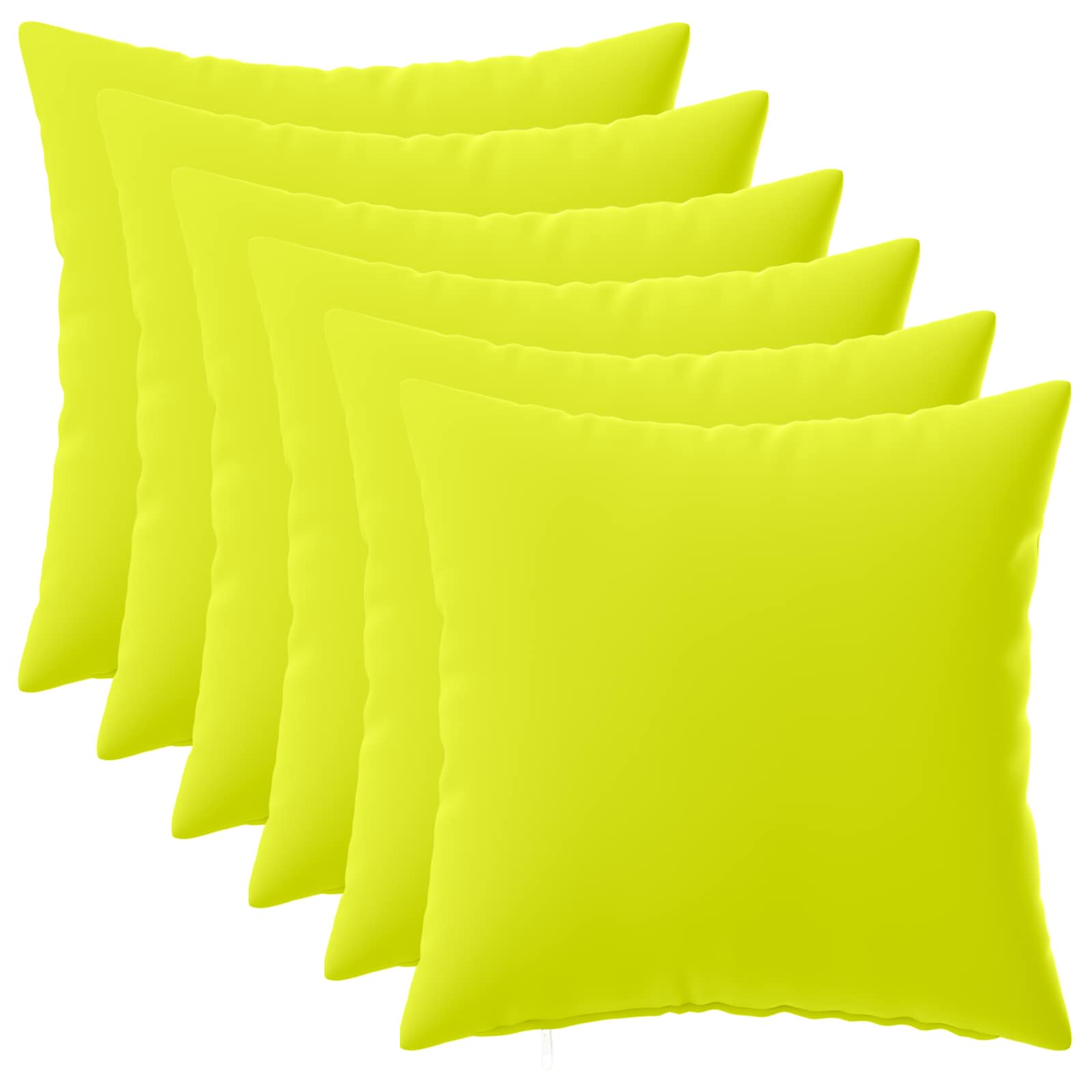 Federa 6 pcs HEERLEN Verde brillante. 35 x 35 cm Poliestere