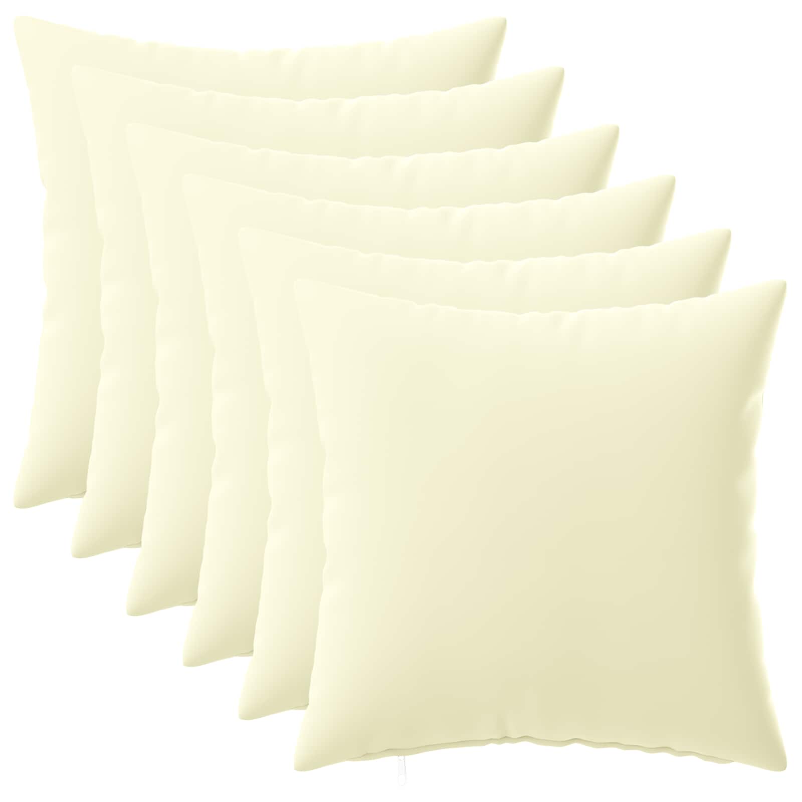 Federa 6 pcs HEERLEN Crema 35 x 35 cm Poliestere