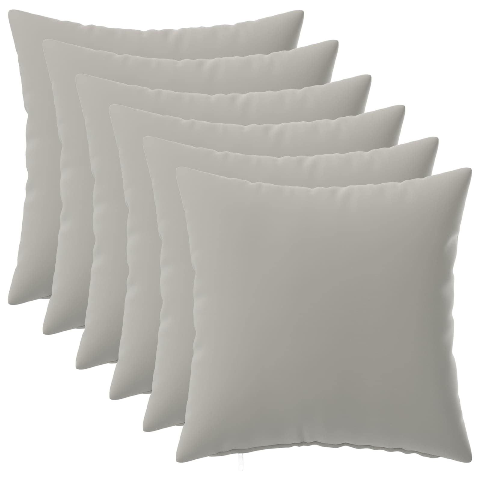Federa 6 pcs HEERLEN Grigio 35 x 35 cm Poliestere