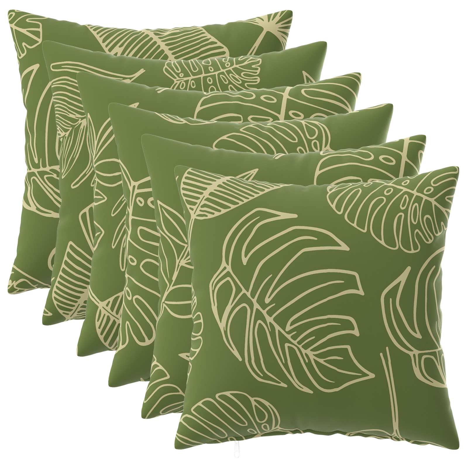 Federa 6 pcs HEERLEN Design a foglia 35 x 35 cm Poliestere