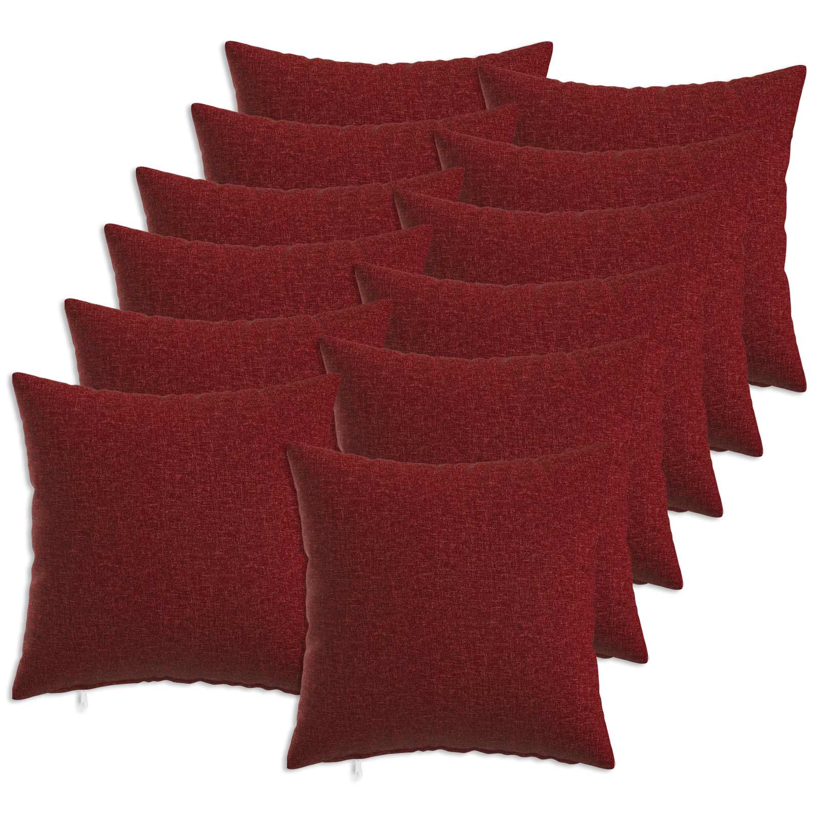 Federa 12 pz HEERLEN Rosso Vino 40 x 40 cm Tessuto
