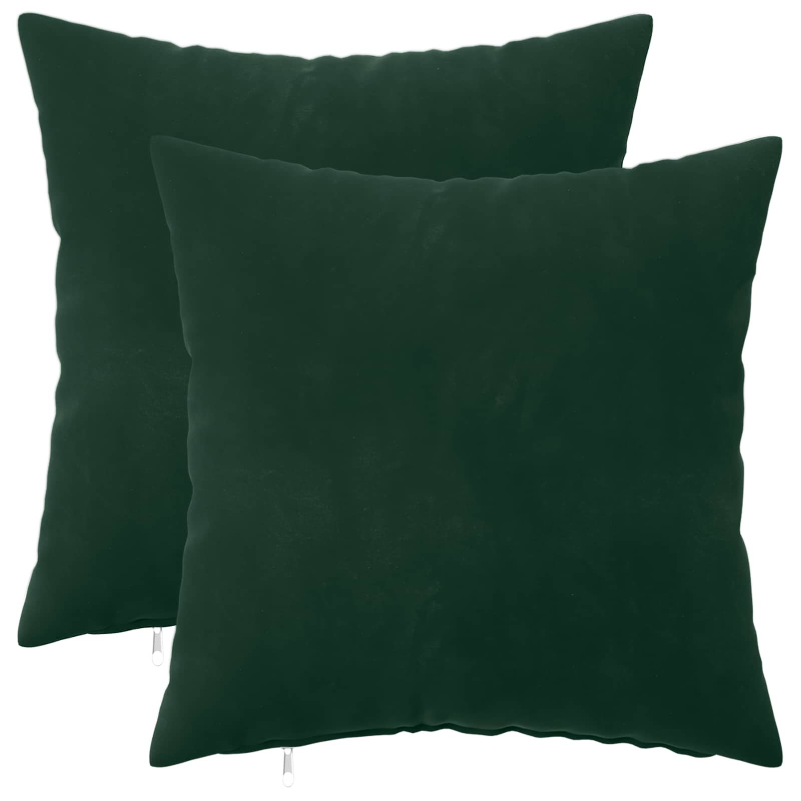 Federa 2 pcs HEERLEN Verde Scuro 40 x 40 cm Velluto