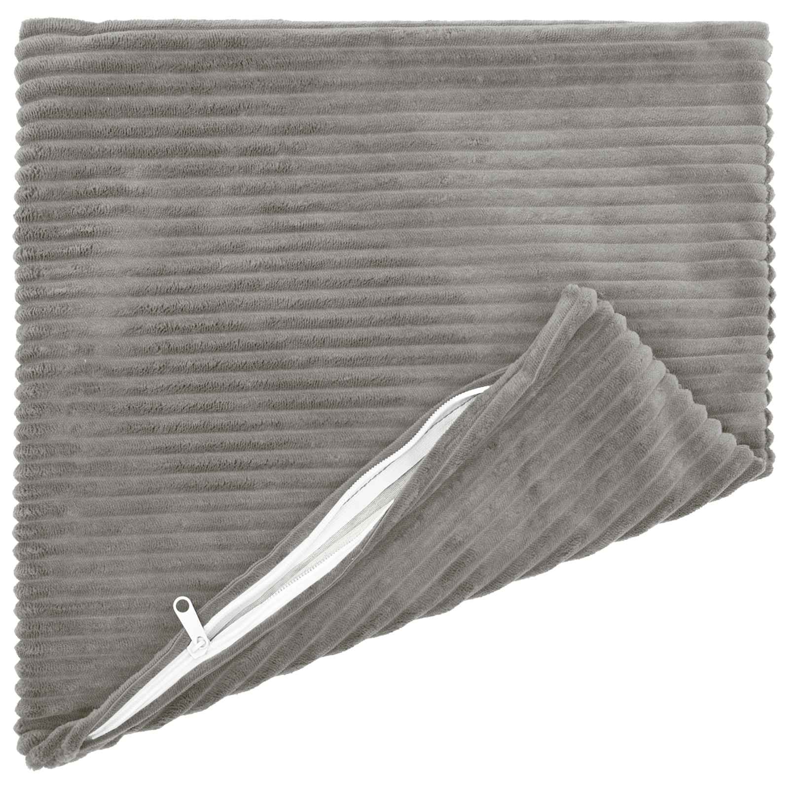 Federa 2 pcs HEERLEN Grigio Chiaro 40 x 40 cm corduroy
