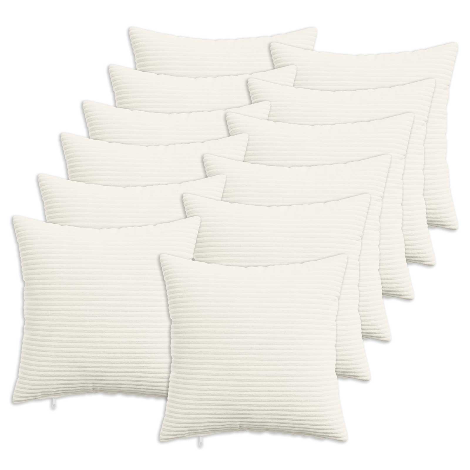 Federa 12 pcs HEERLEN Crema 40 x 40 cm corduroy