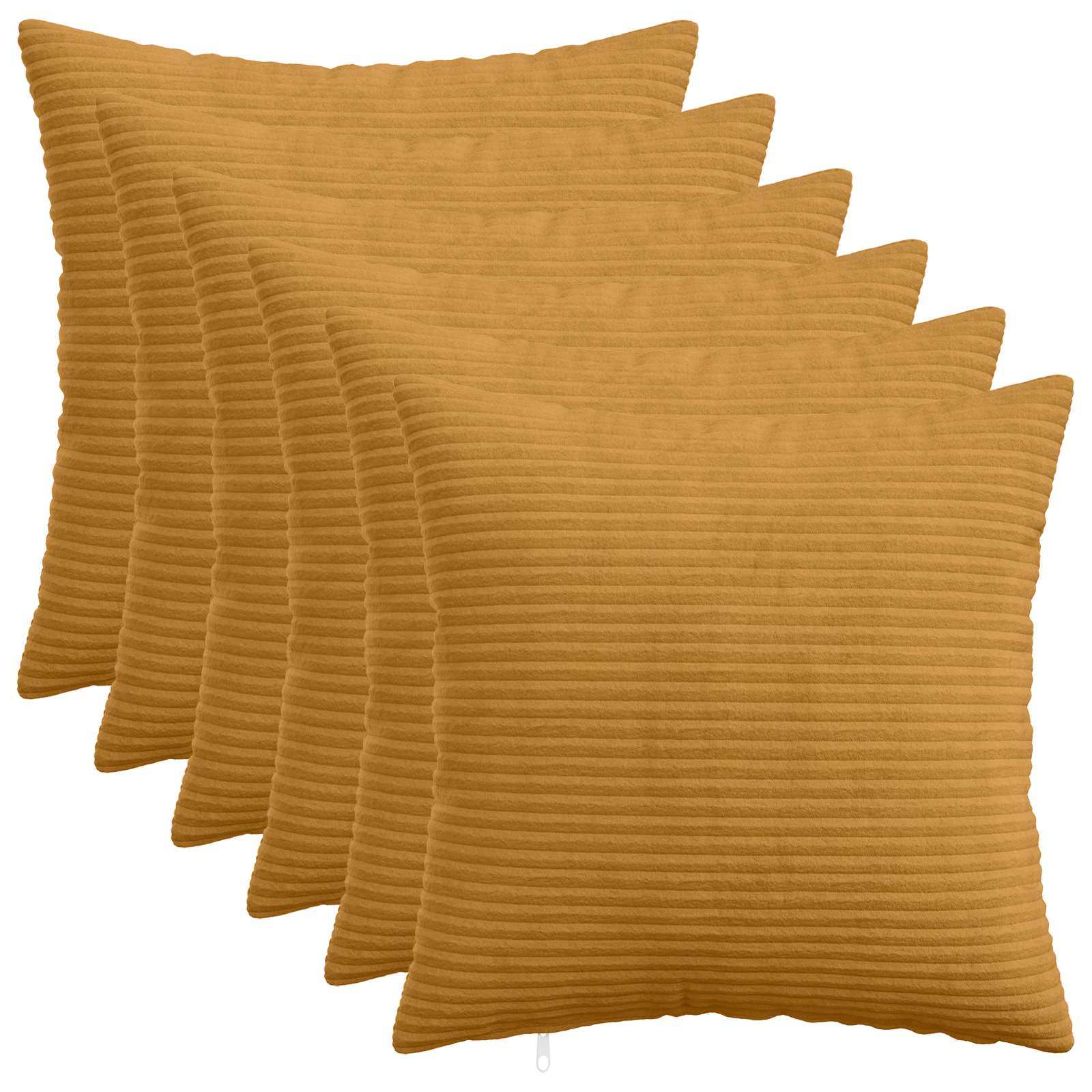 Federa 6 pcs HEERLEN Giallo 40 x 40 cm corduroy