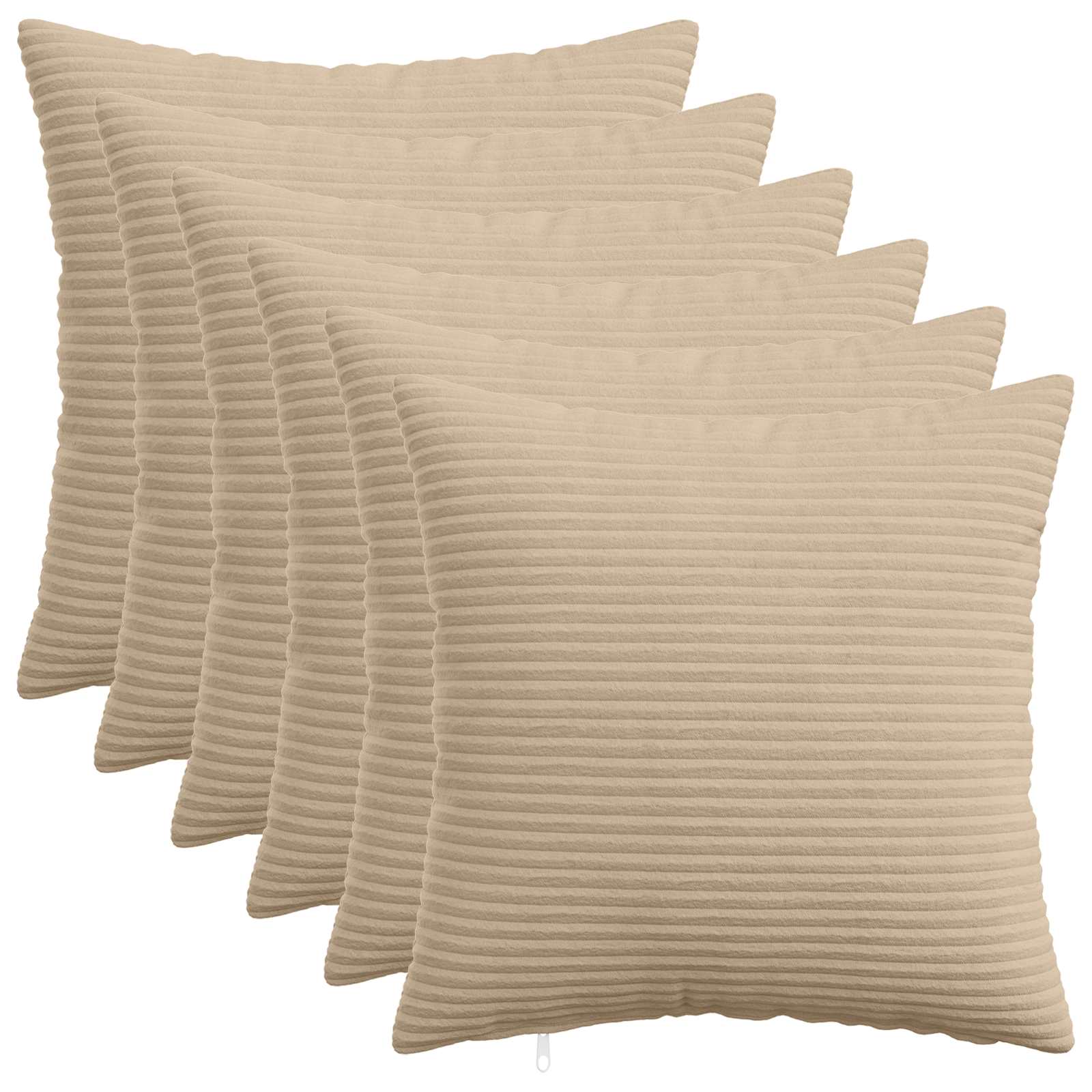 Federa 6 pcs HEERLEN Tortora 40 x 40 cm corduroy