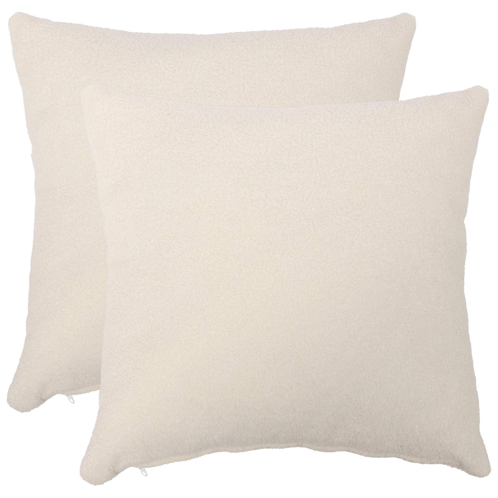 Federa 2 pcs HEERLEN Crema 40 x 40 cm Bouclé
