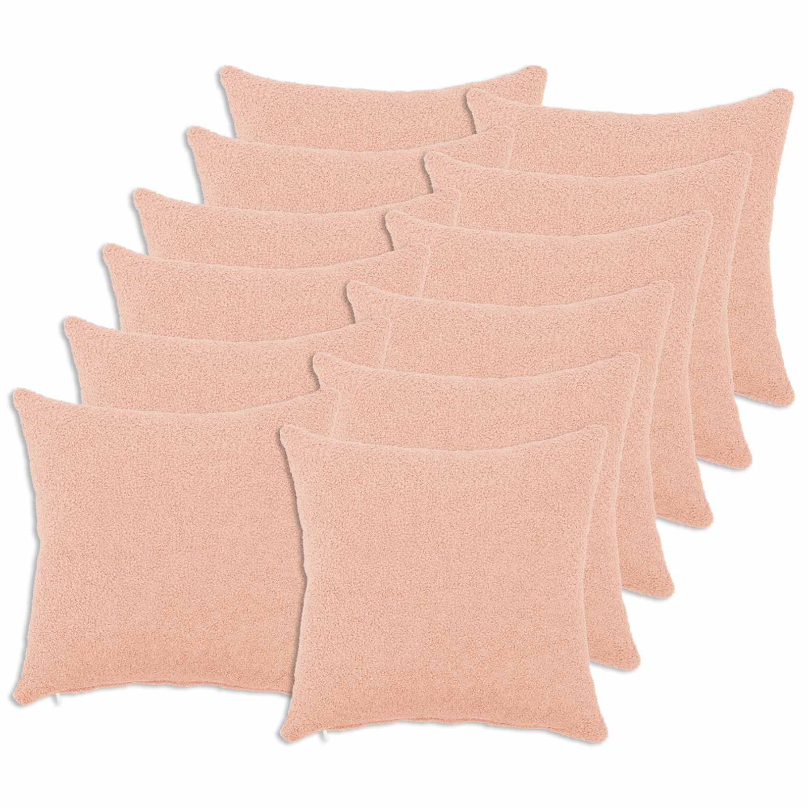 Federa 12 pcs HEERLEN Rosa 40 x 40 cm Bouclé