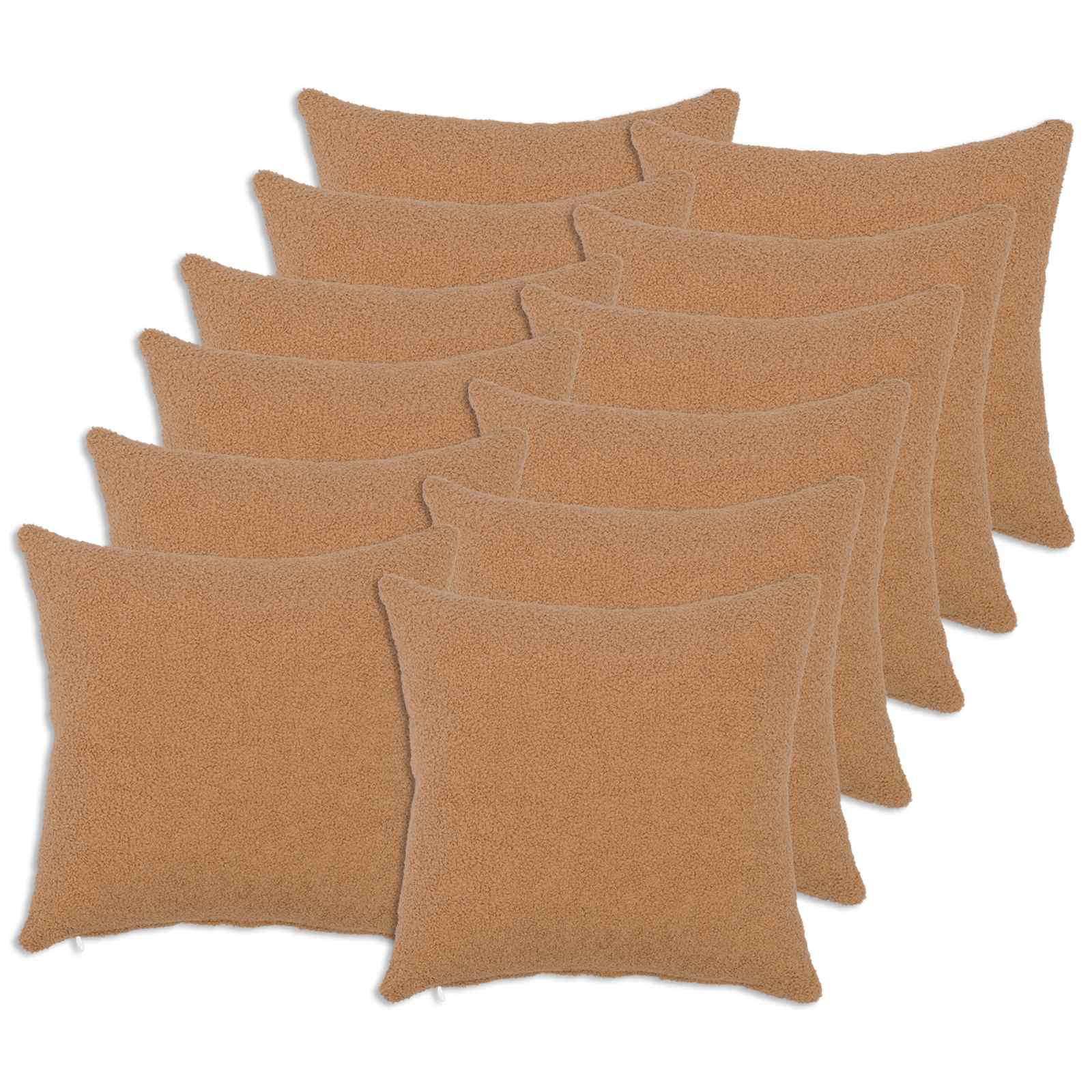 Federa 12 pcs HEERLEN Beige 40 x 40 cm Bouclé