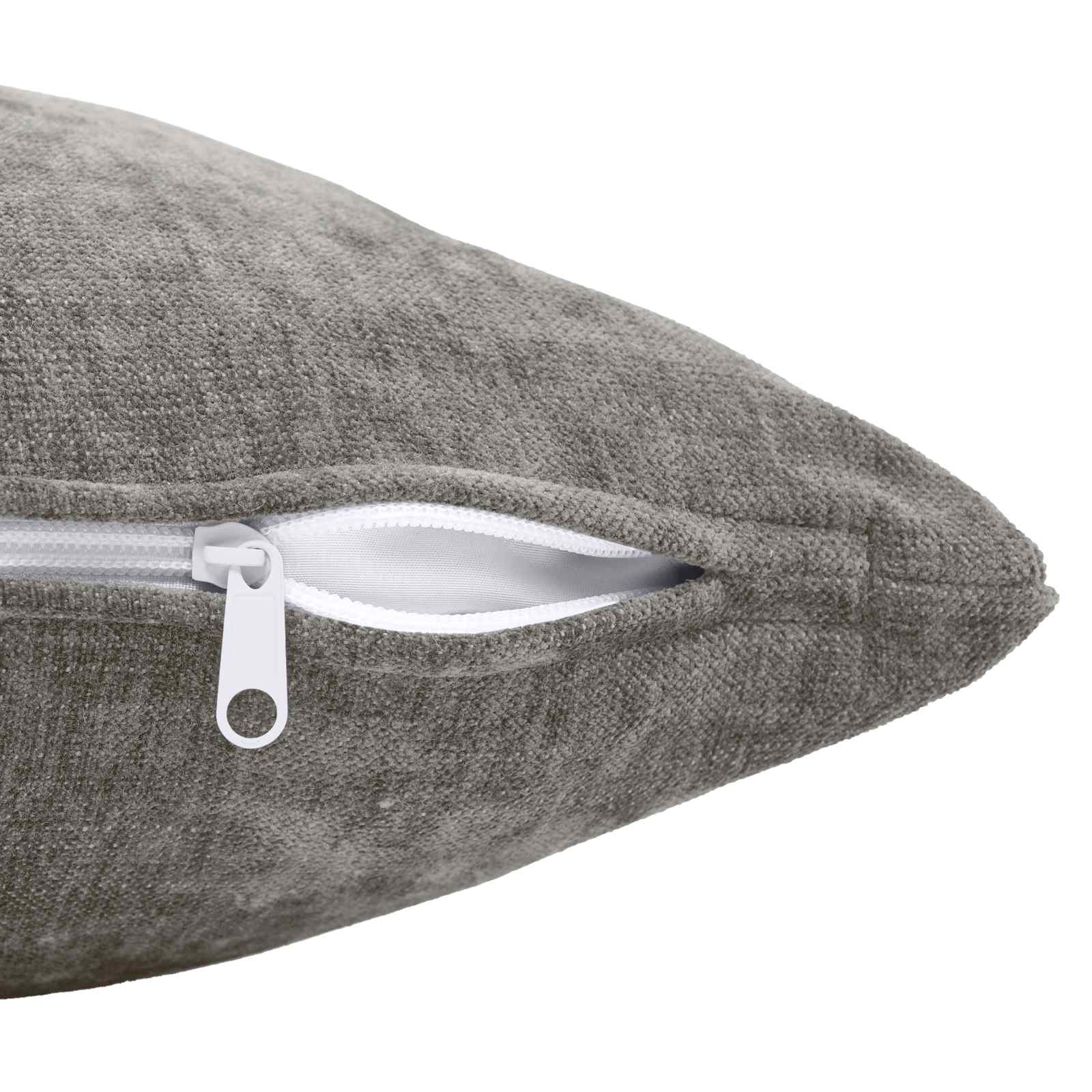 Federa 6 pz HEERLEN Grigio Scuro 40 x 40 cm Tessuto Chenille