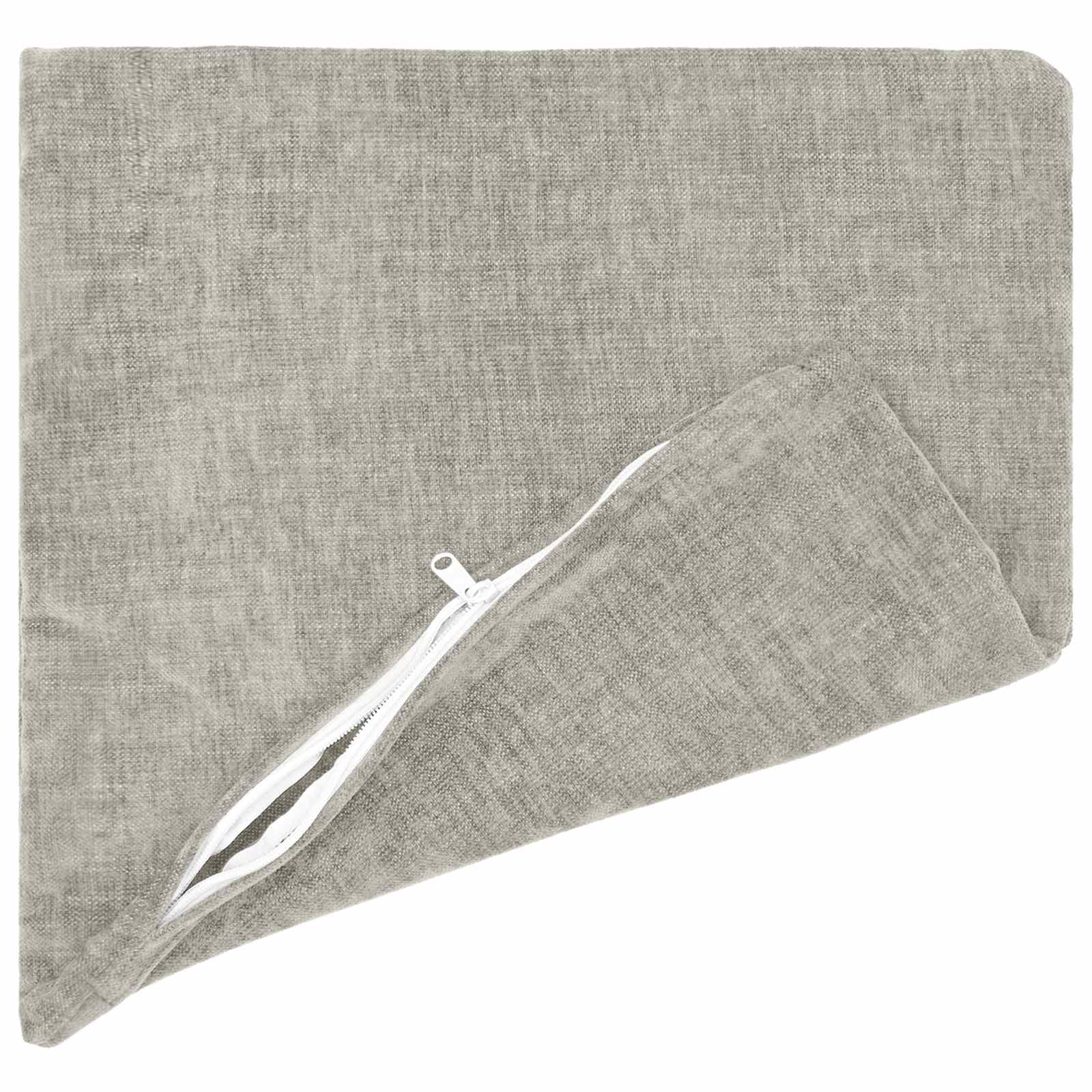 Federa 12 pz HEERLEN Grigio Chiaro 40 x 40 cm Tessuto Chenille