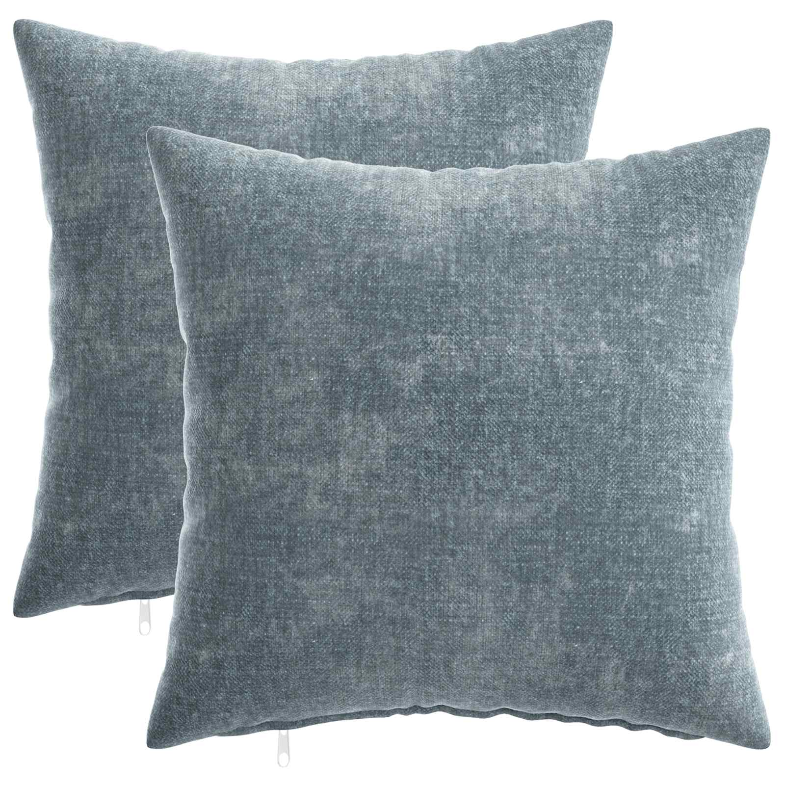 Federa 2 pz HEERLEN Azzurro 40 x 40 cm Tessuto Chenille